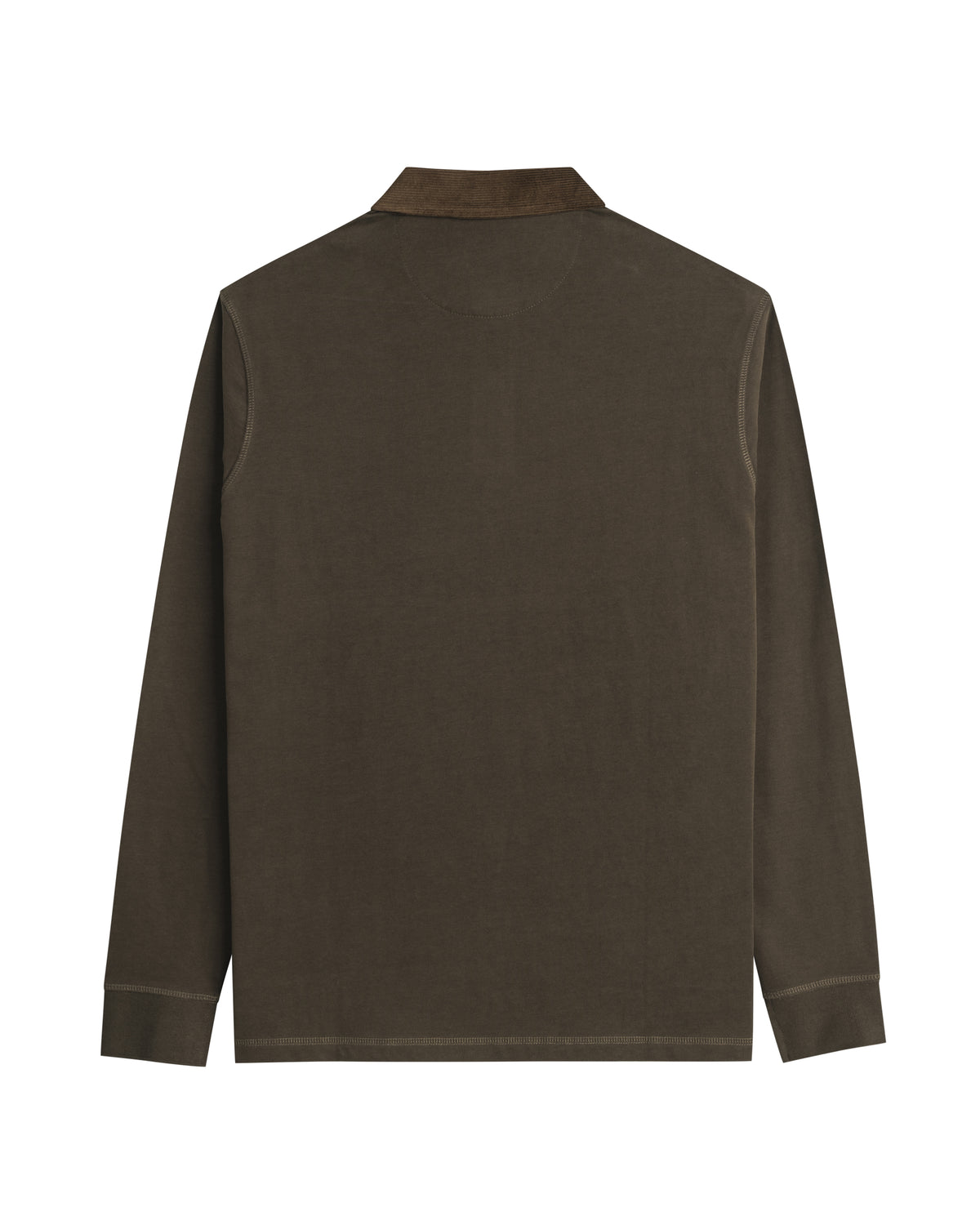 Mcs Polo Uomo a Maniche Lunghe con Colletto in Velluto Colore Marrone