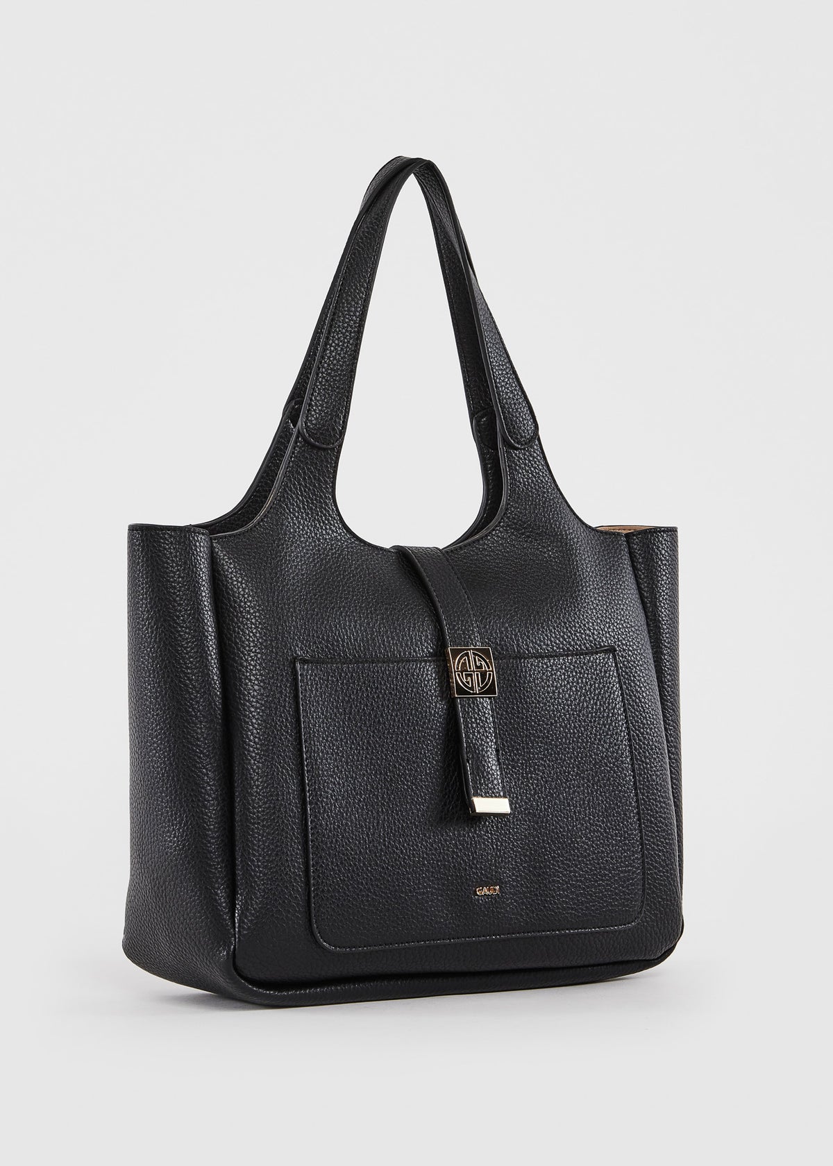 Gaudì Shopper con Tasca Frontale e Logo Colore Nero