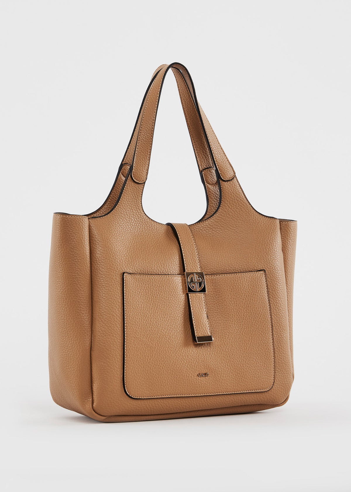 Gaudì Shopper con Tasca Frontale e Logo Colore Cuoio