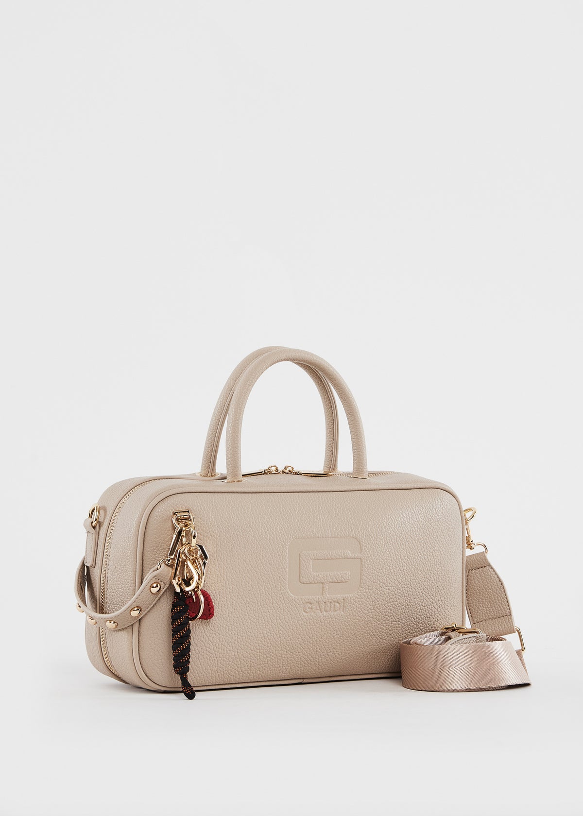 Gaudì Bauletto con Manico e Charm Colore Beige