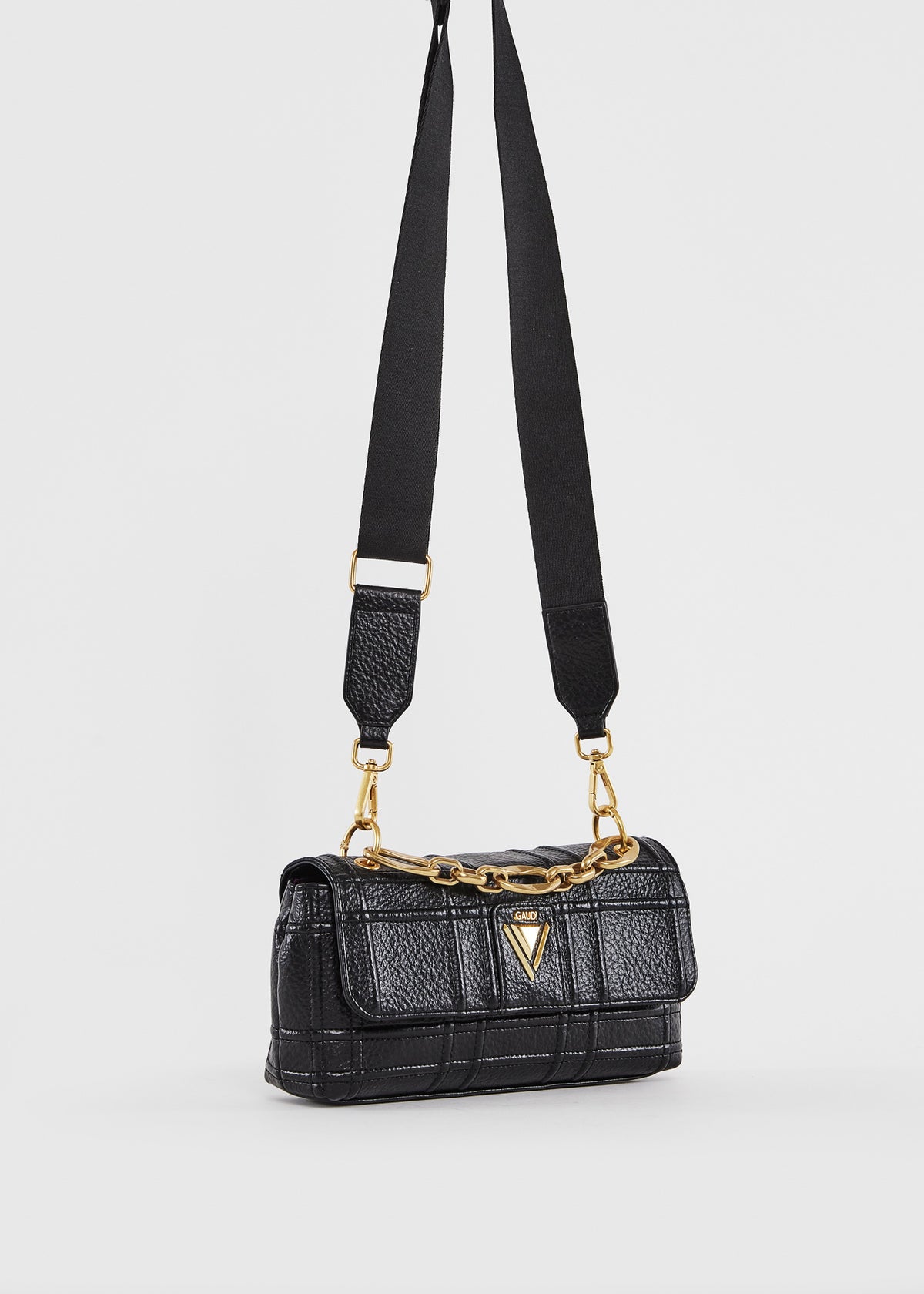 Gaudì Borsa a Spalla Trapuntata con Catena Colore Nero