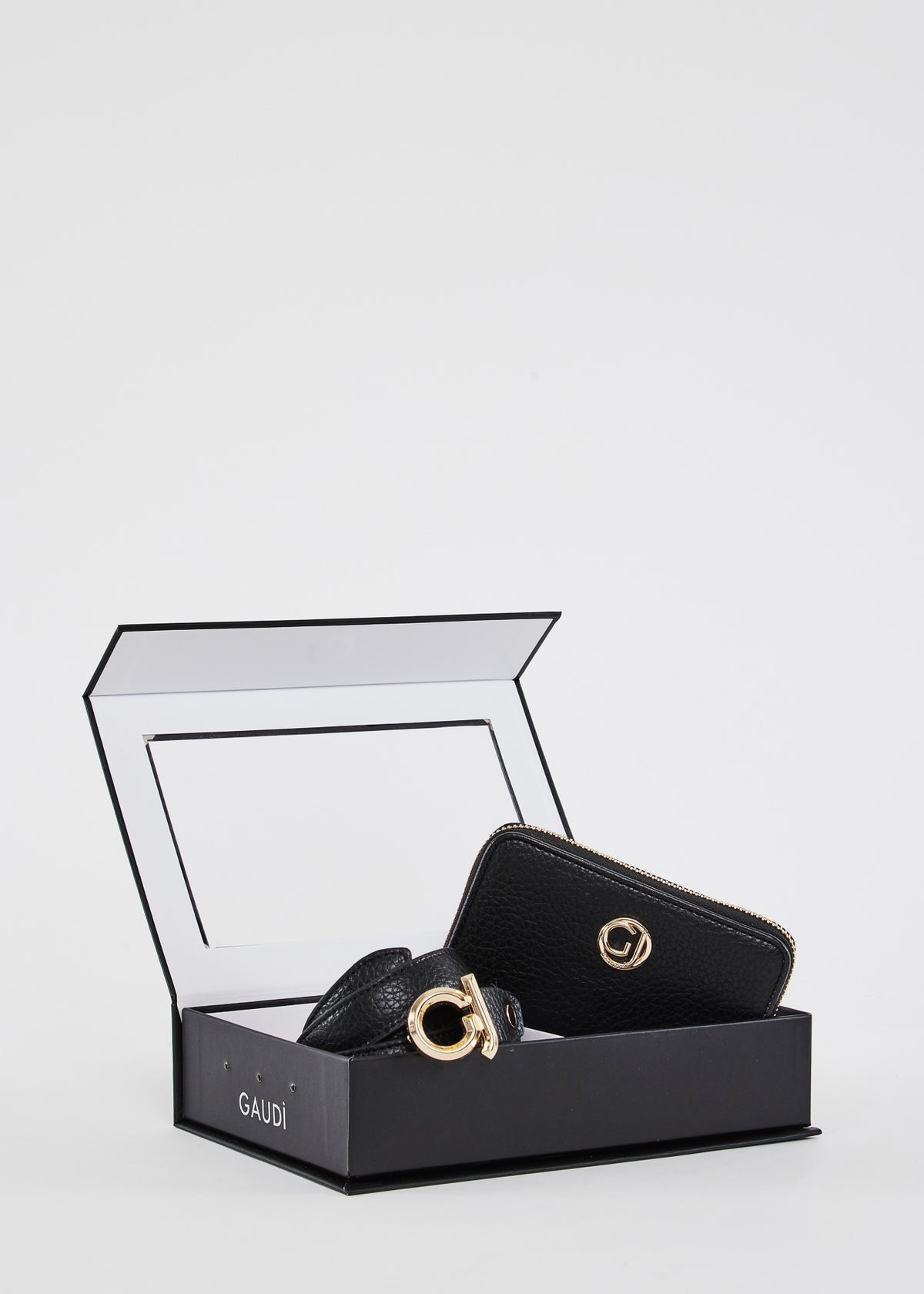 Gaudì Set Regalo Cintura e Portafoglio Colore Nero