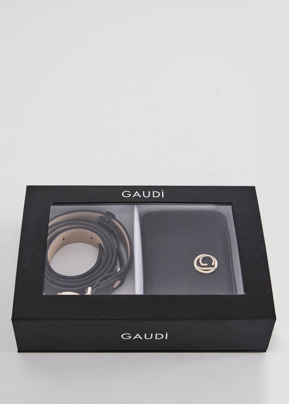 Gaudì Set Regalo Cintura e Portafoglio Colore Nero