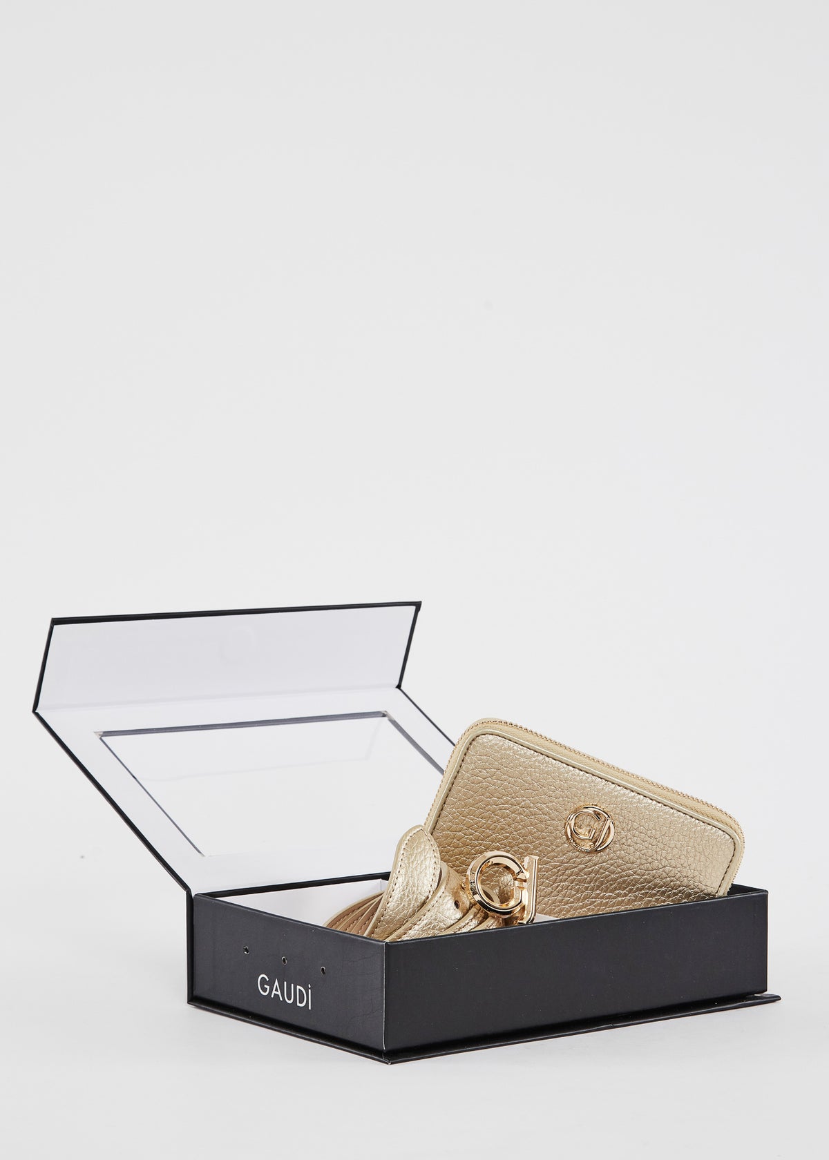 Gaudì Set Regalo Cintura e Portafoglio Colore Oro