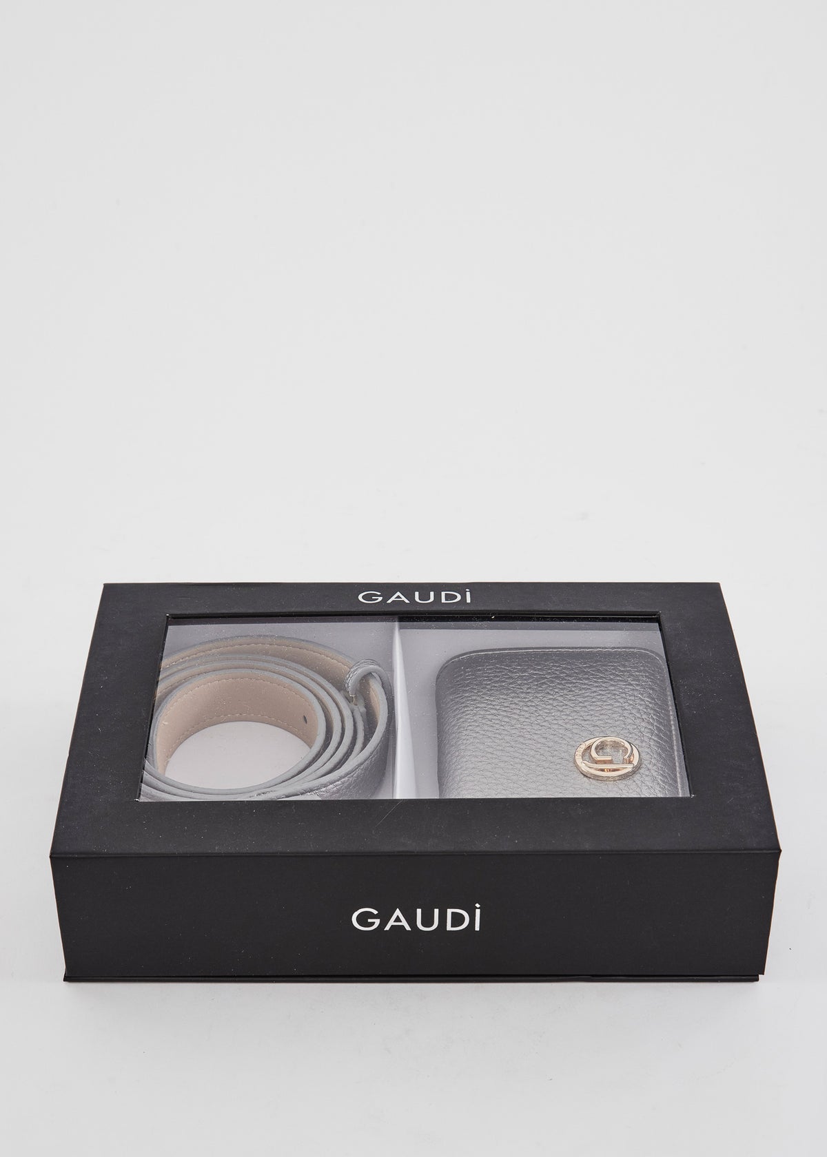 Gaudì Set Regalo Cintura e Portafoglio Colore Argento