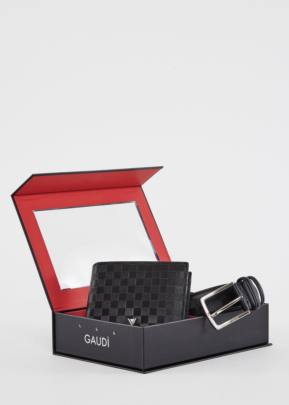 Gaudì Set Regalo Uomo Cintura e Portafoglio Colore Nero