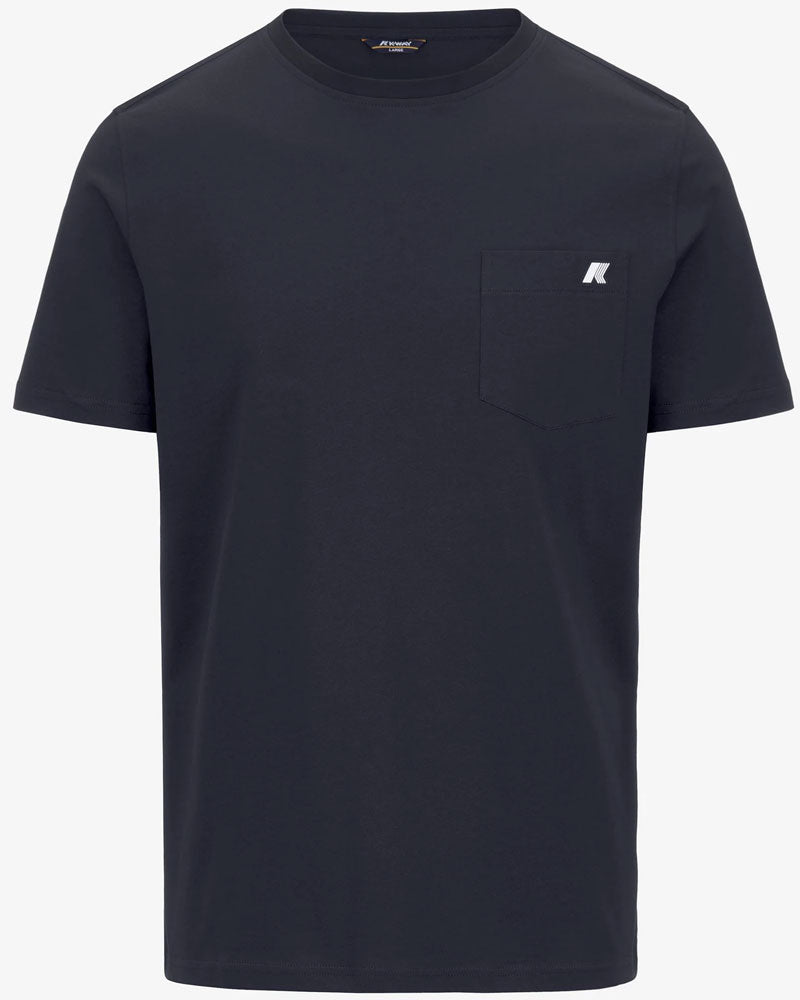 K-Way T-Shirt Sigur Jersey Slim Colore Blu Navy