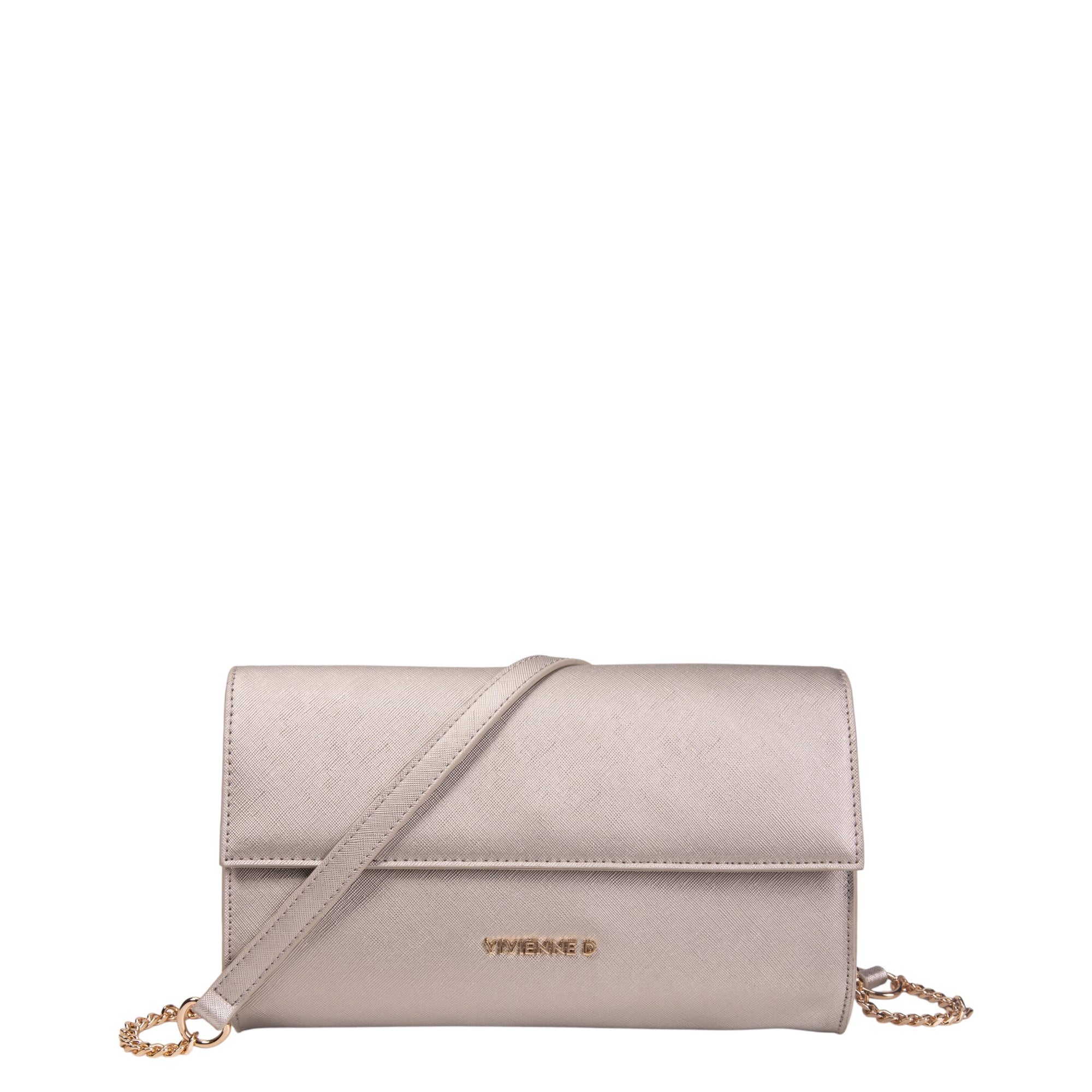 Vivienne D Pochette Saffiano V164 ARGENTO