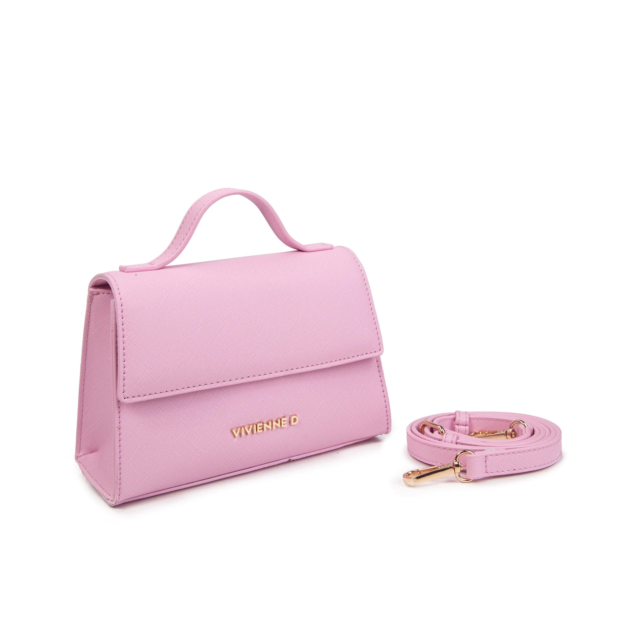 Vivienne D Pochette Micro Bag Saffiano V165 ROSA