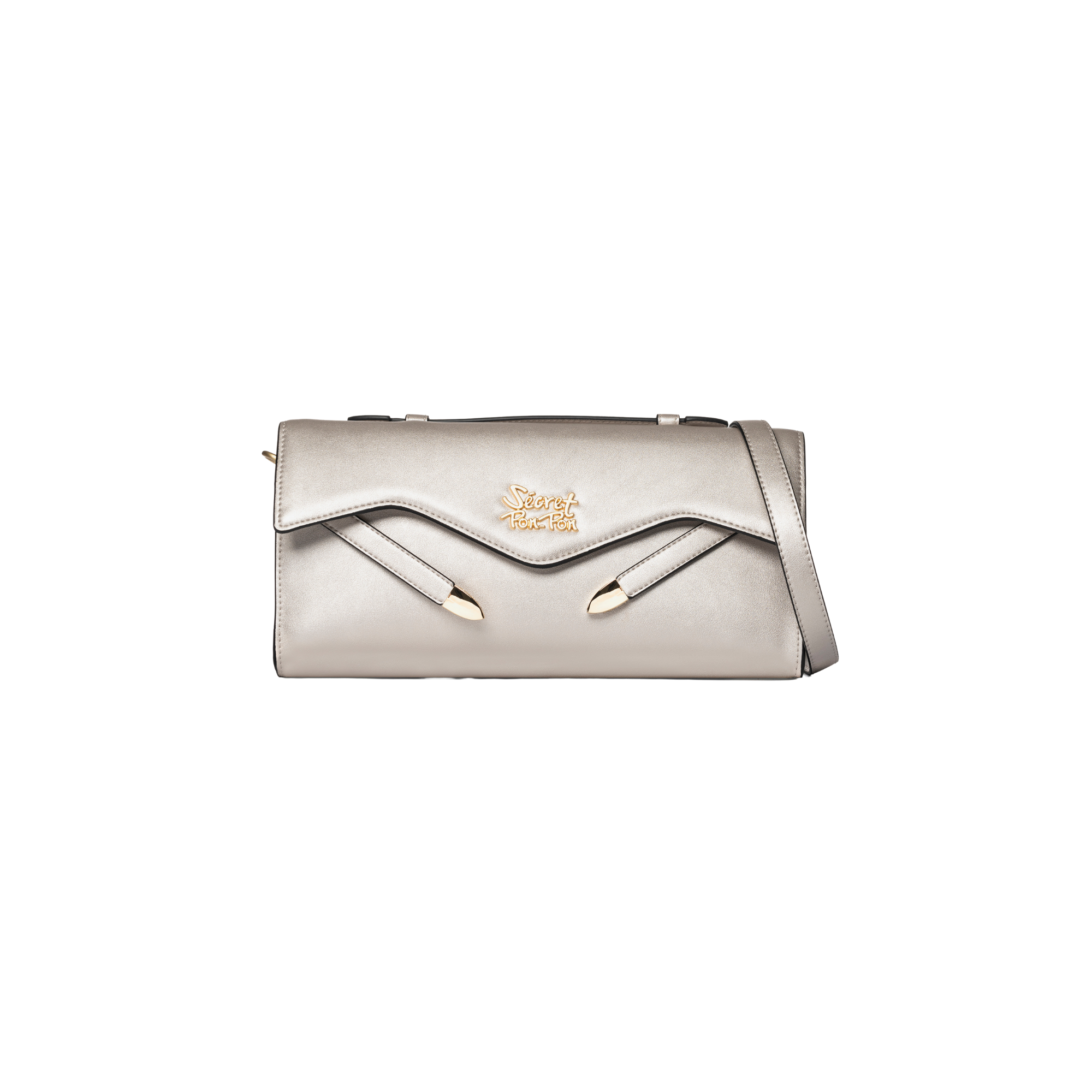 SECRET PON PON LUISITA CLUTCH PLATINO