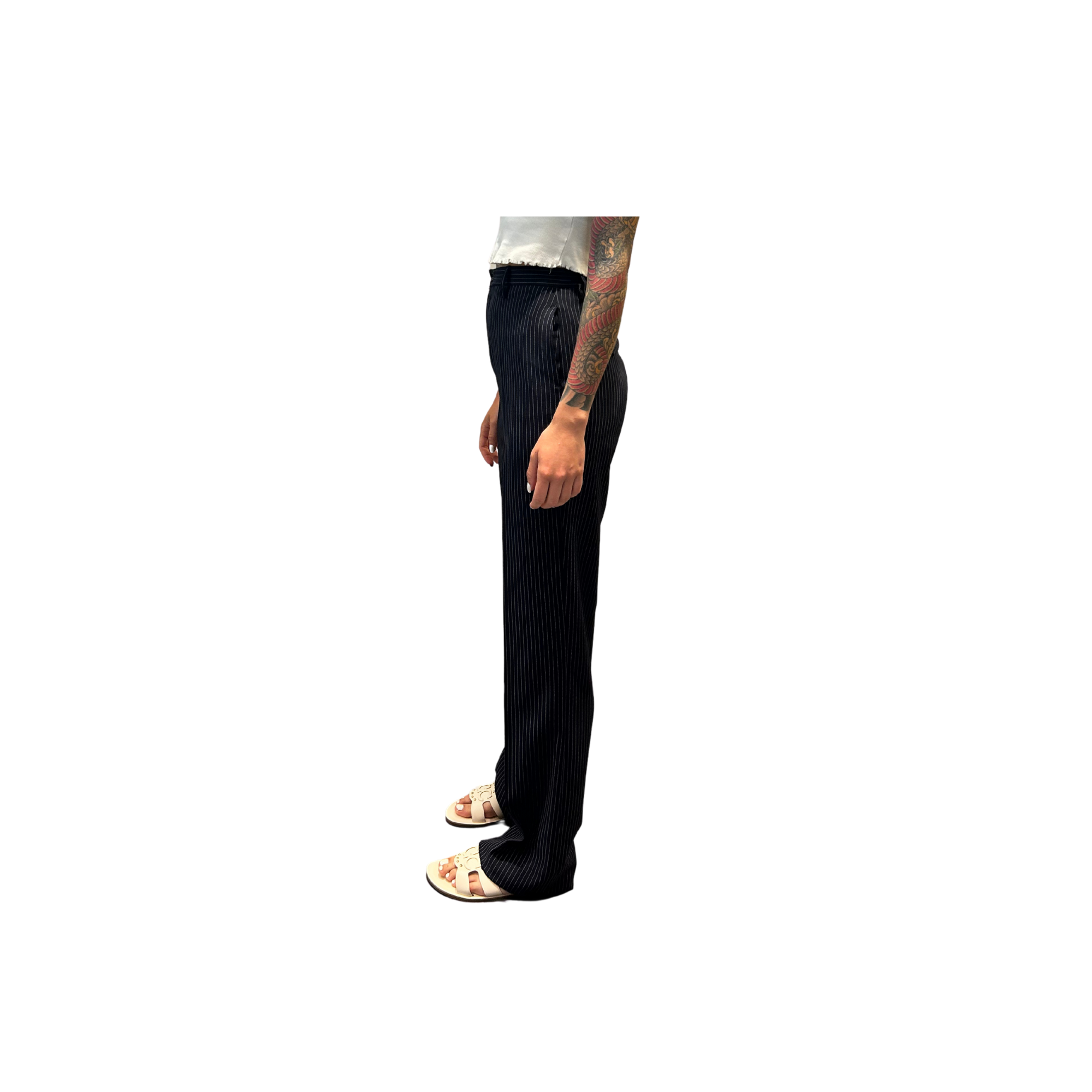 GRILLO SPORT PANTALONE GESSATO BLU