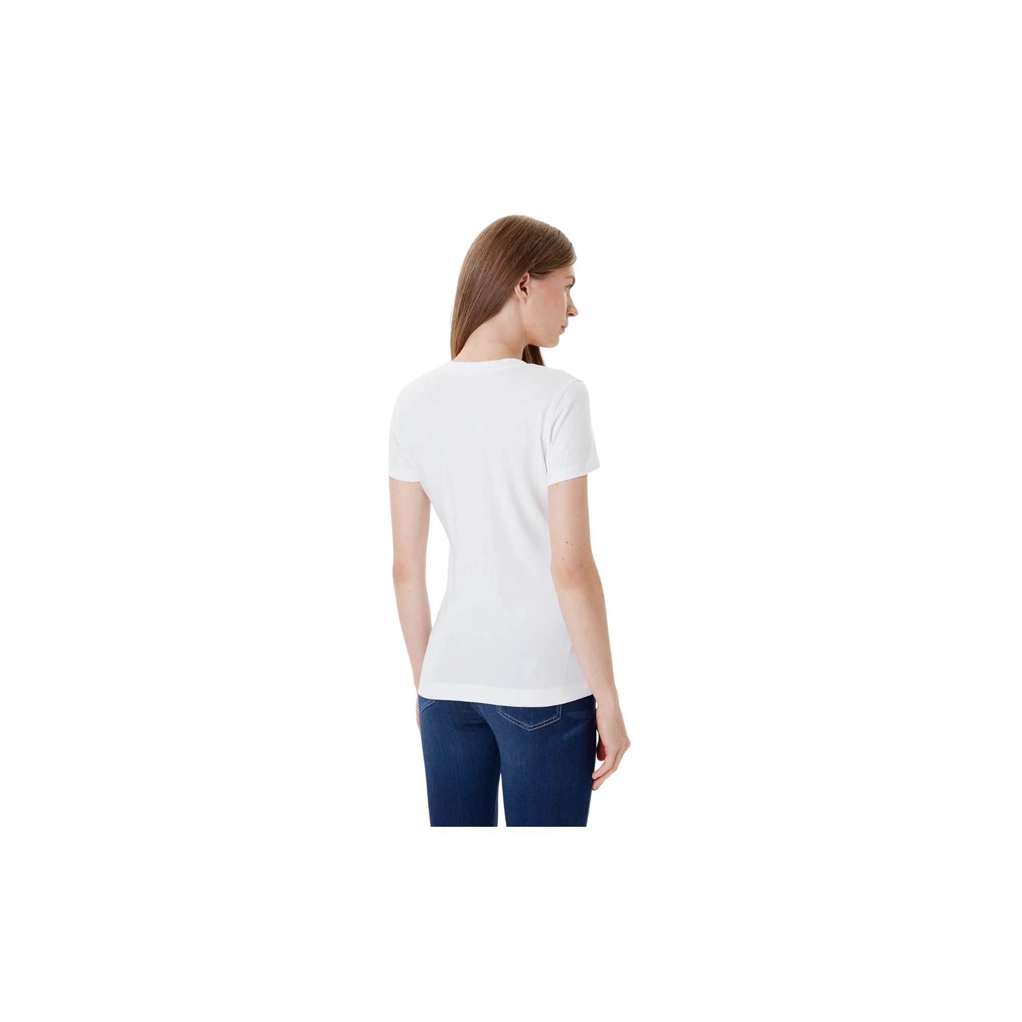 Guess T-shirt logo strass Bianco