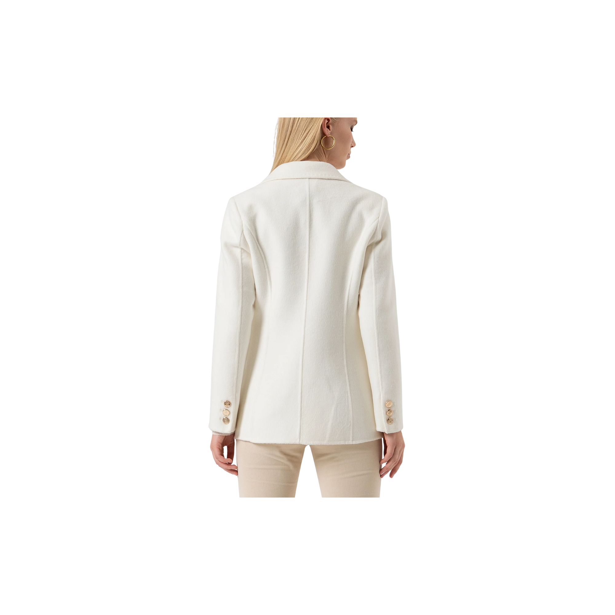 Fracomina Blazer regular doppiopetto con lana Bianco