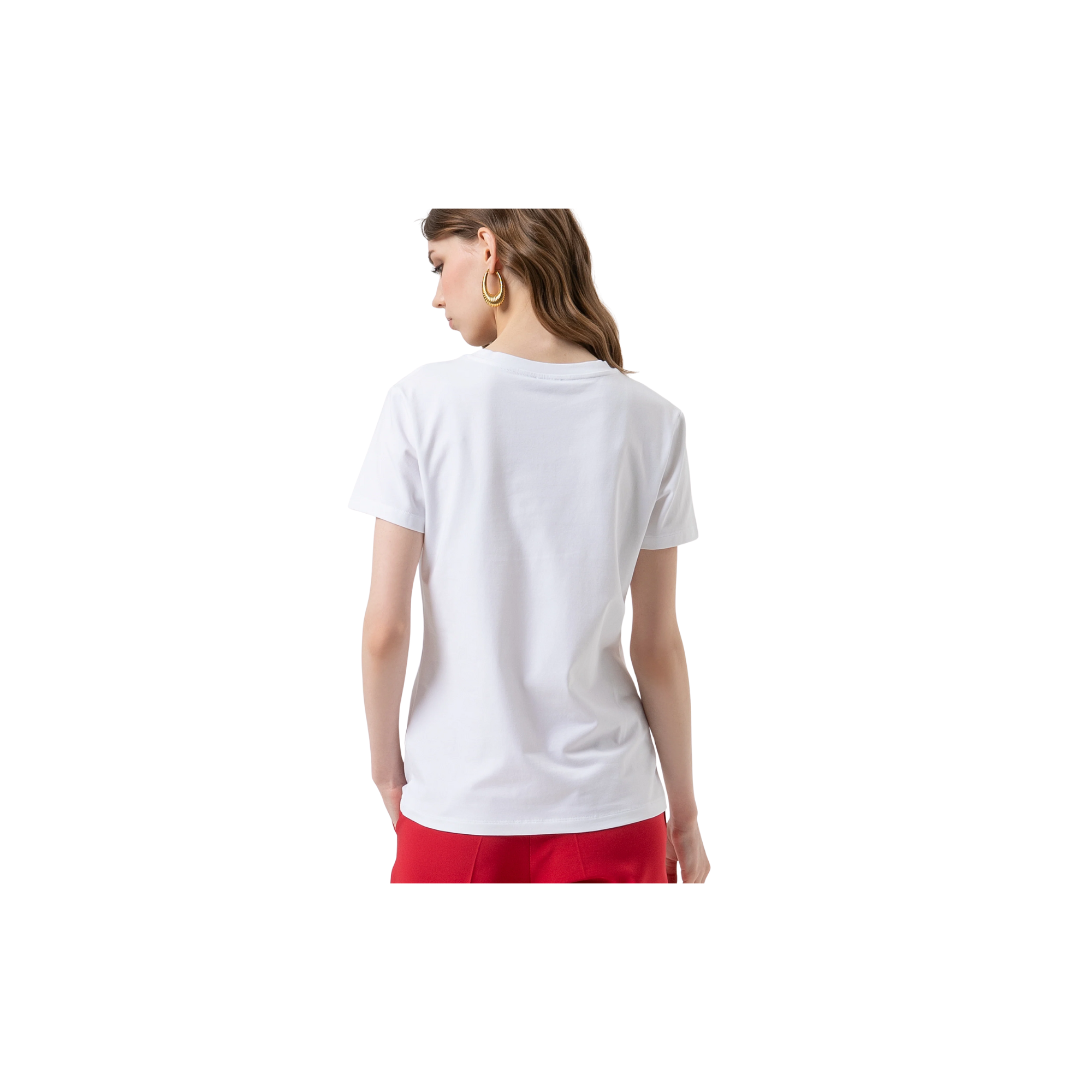Fracomina T-shirt regular in jersey di cotone Bianco
