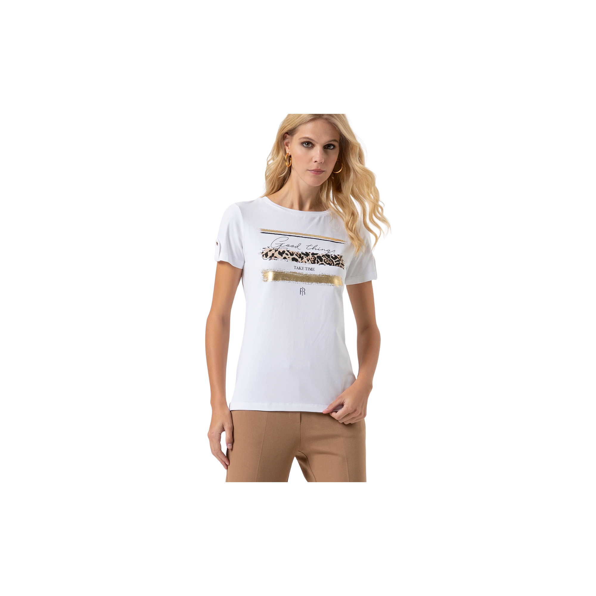 Fracomina T-shirt regular fit made in cotton jerse Bianco