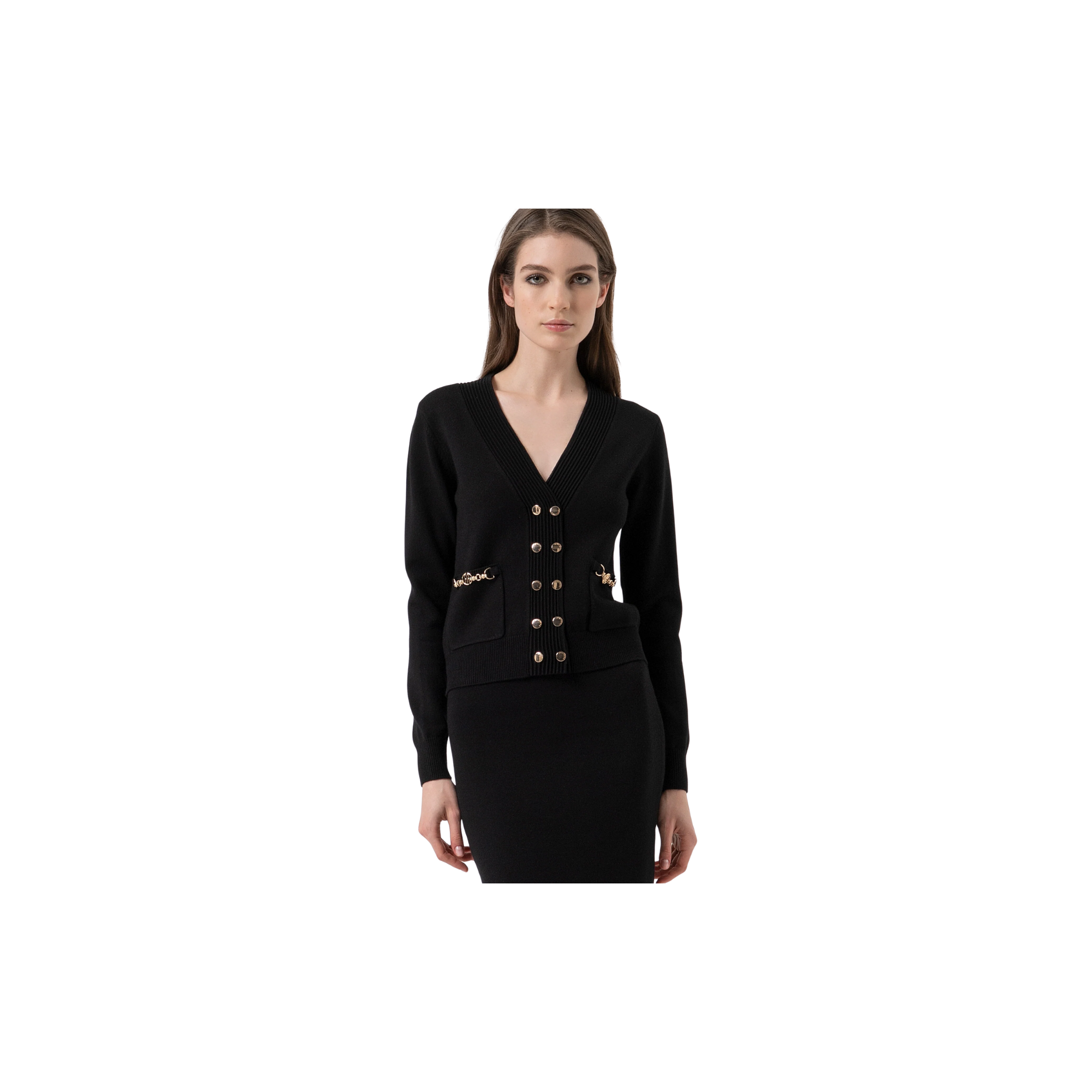Fracomina Cardigan regular doppiopetto Nero