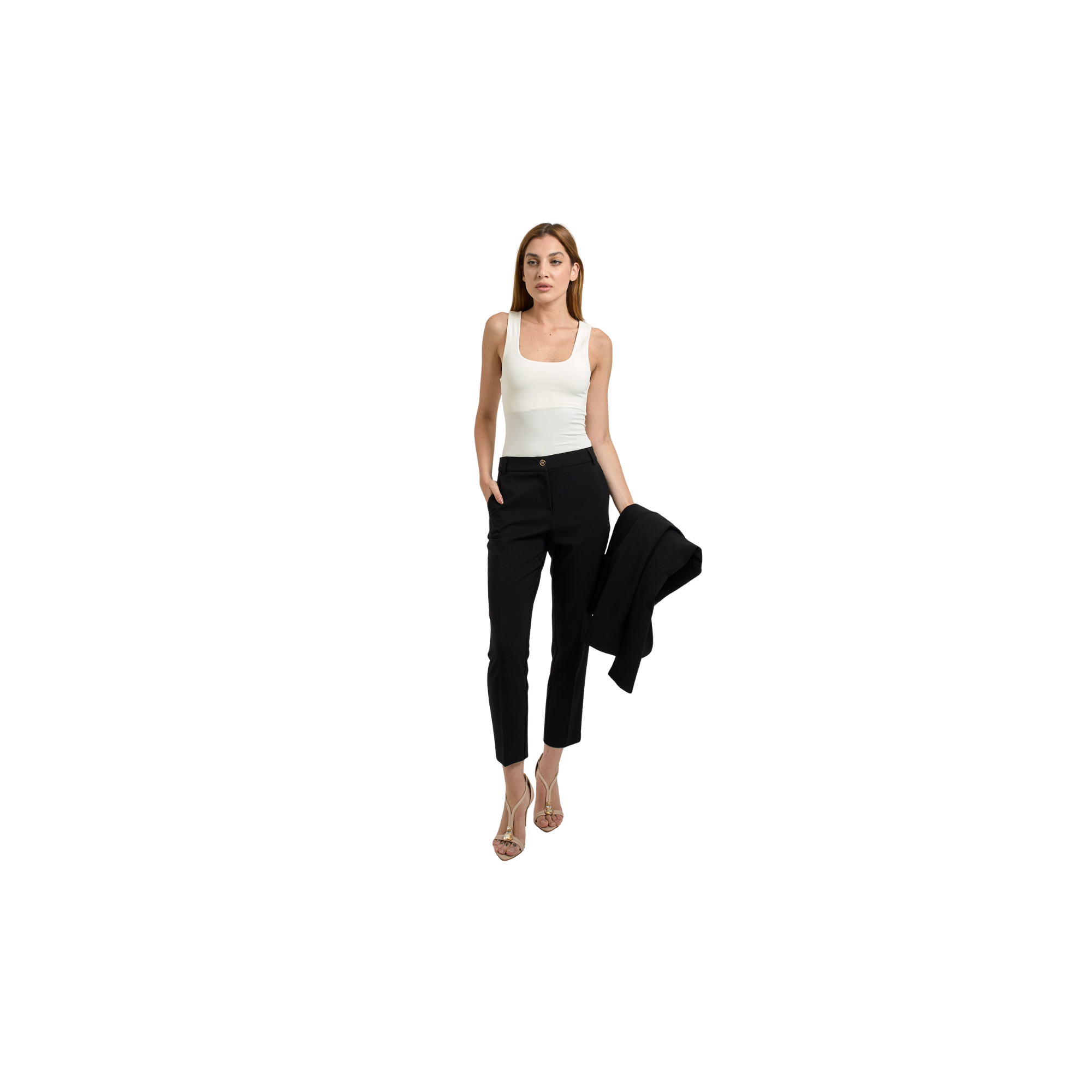 Fracomina Pantaloni chinos sartoriali  Nero
