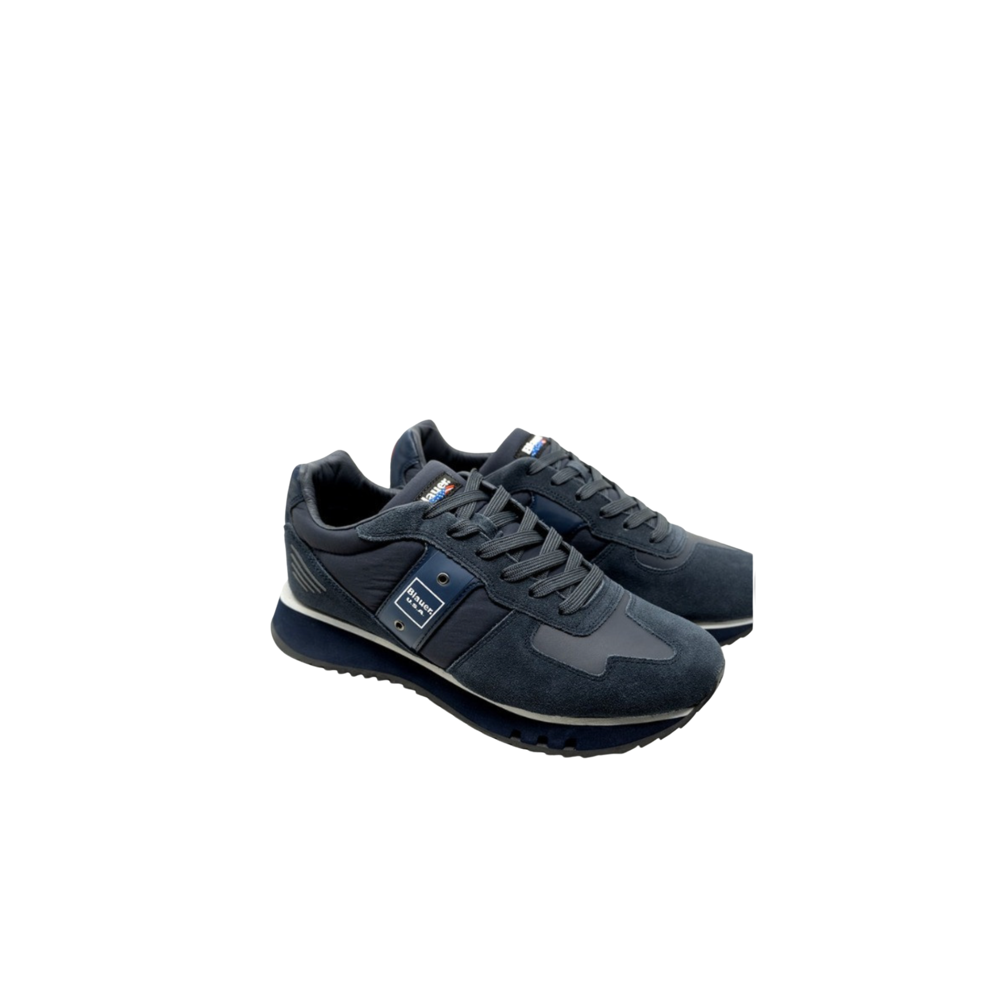 Blauer sneaker in pelle e tessuto tecnico Tokyo01/