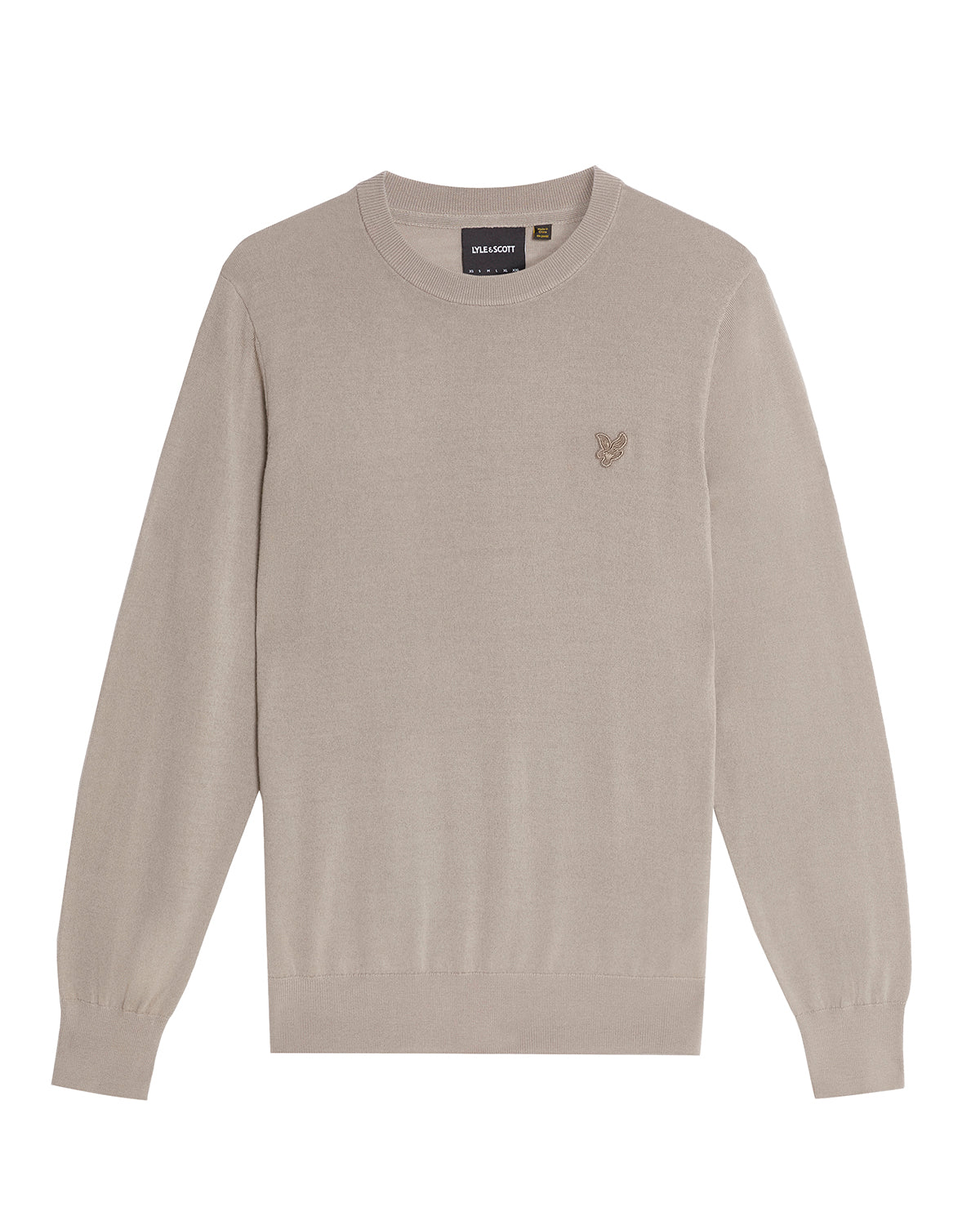 Lyle & Scott  TONAL CREW MERINO Marrone Chiaro