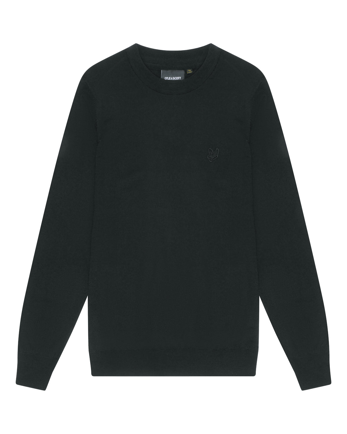 Lyle & Scott  TONAL CREW MERINO Nero
