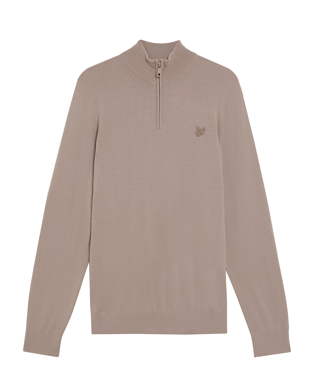 Lyle & Scott Maglione Merino Quarter  Marrone Chiaro