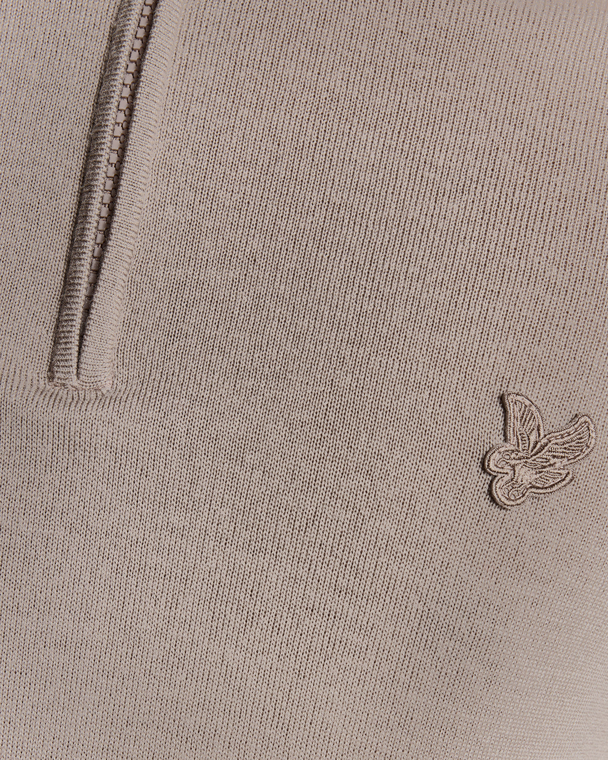 Lyle & Scott Maglione Merino Quarter  Marrone Chiaro