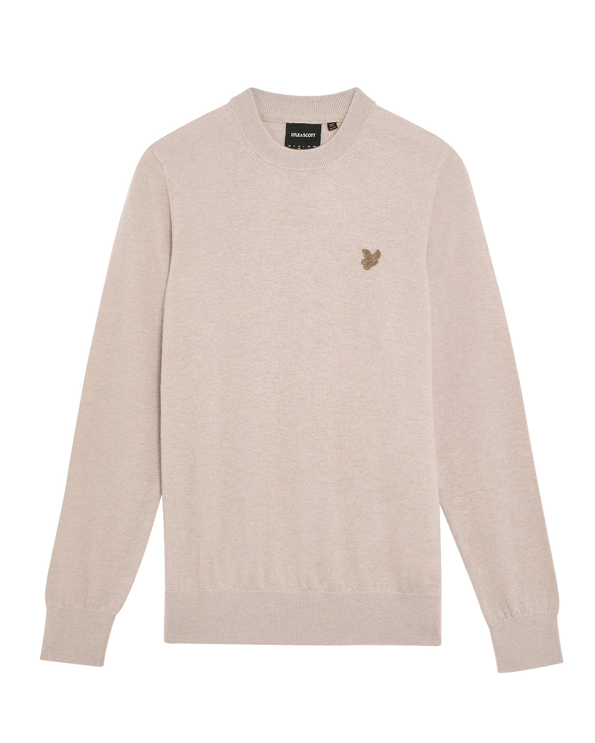 Lyle & Scott Lambswool Crew Neck Jumper Marrone Chiaro
