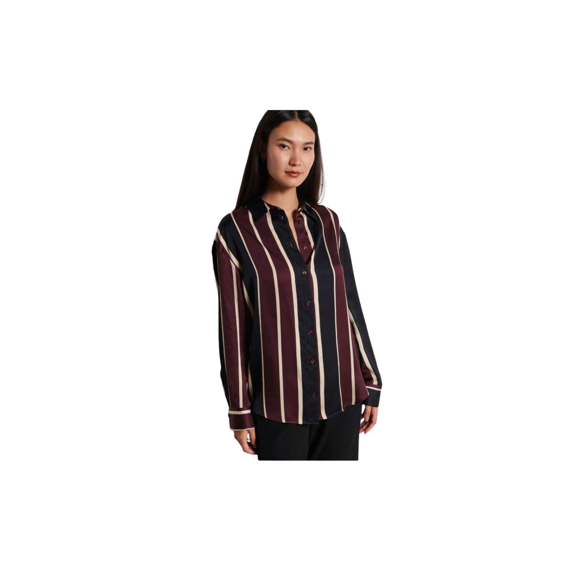 imperial Camicia diritta a righe Borgogna