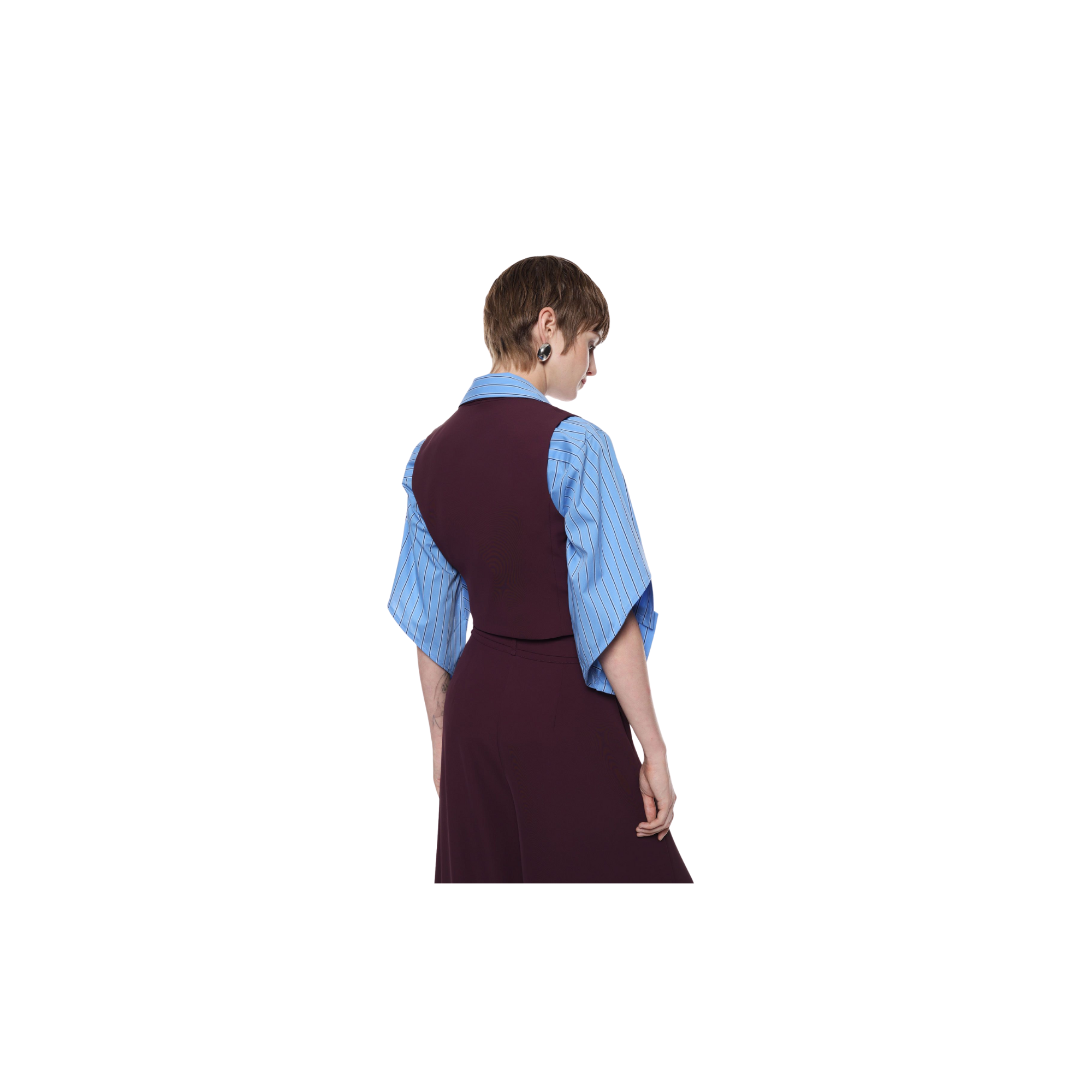 Imperial Gilet con bottoni e tasche Borgogna