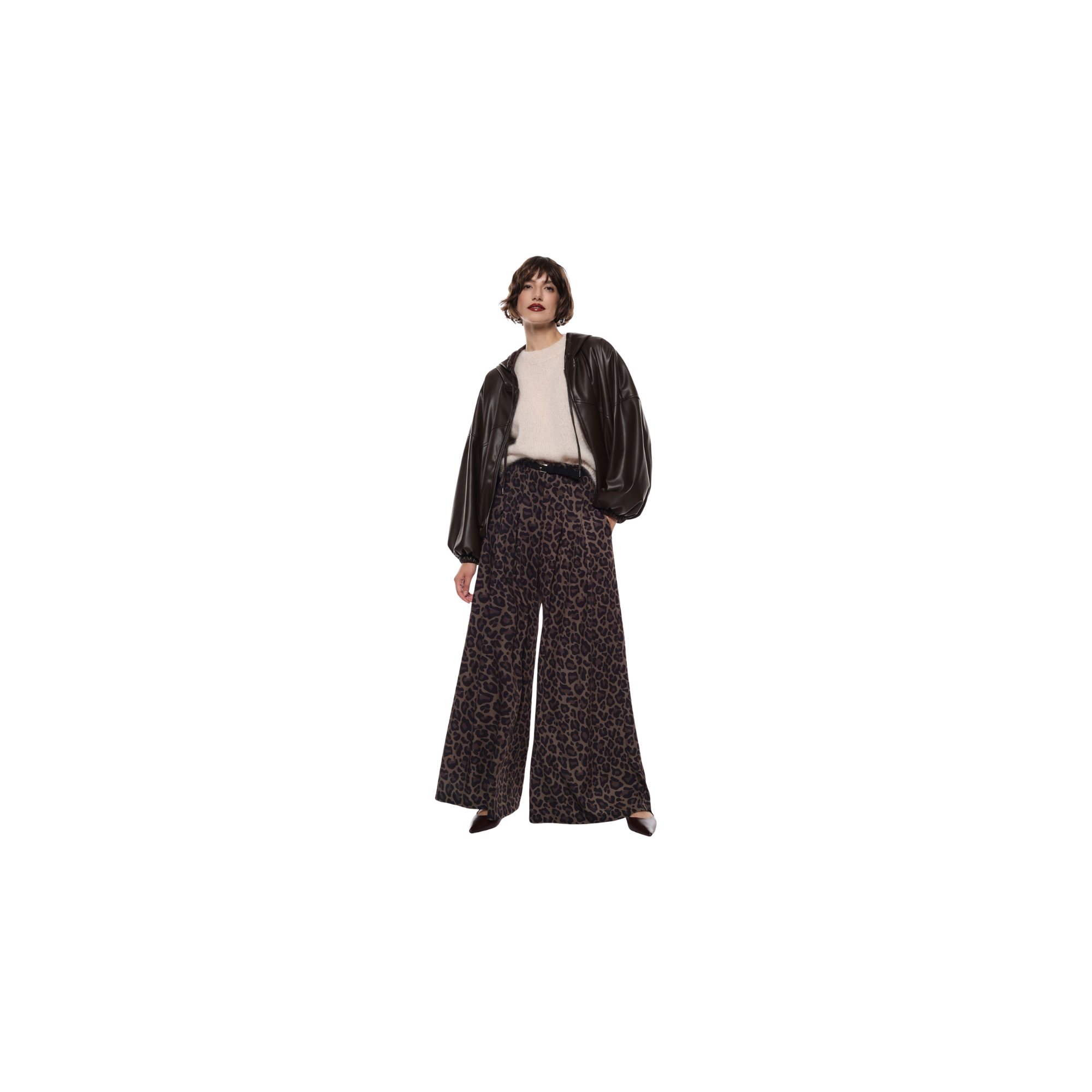 imperial Pantaloni a gamba larga stampati leoparda Maculato