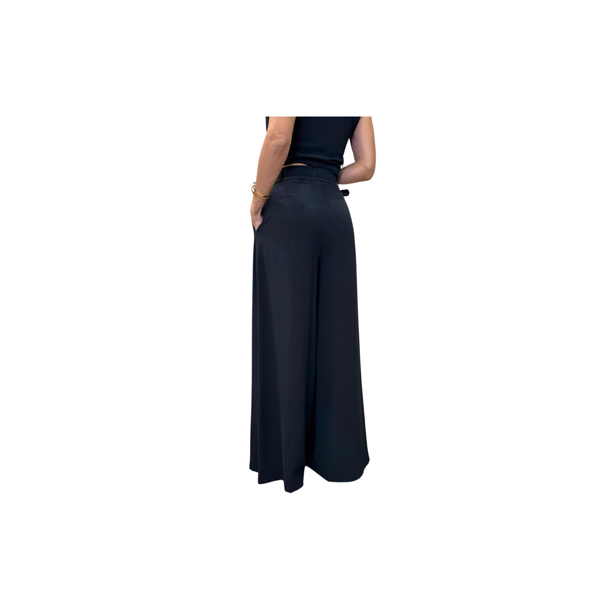 Imperial pantalone ampio con pinces Nero