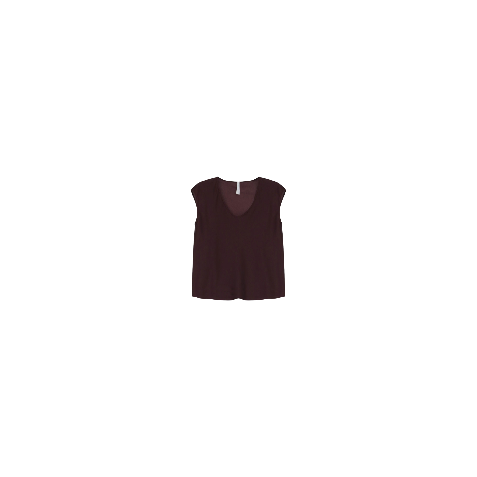 Imperial Top ampio scollo a v senza maniche Vino