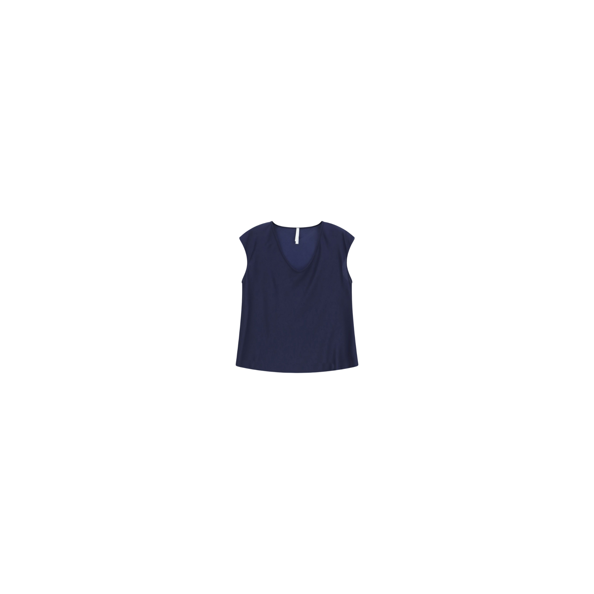 Imperial Top ampio scollo a v senza maniche Blu