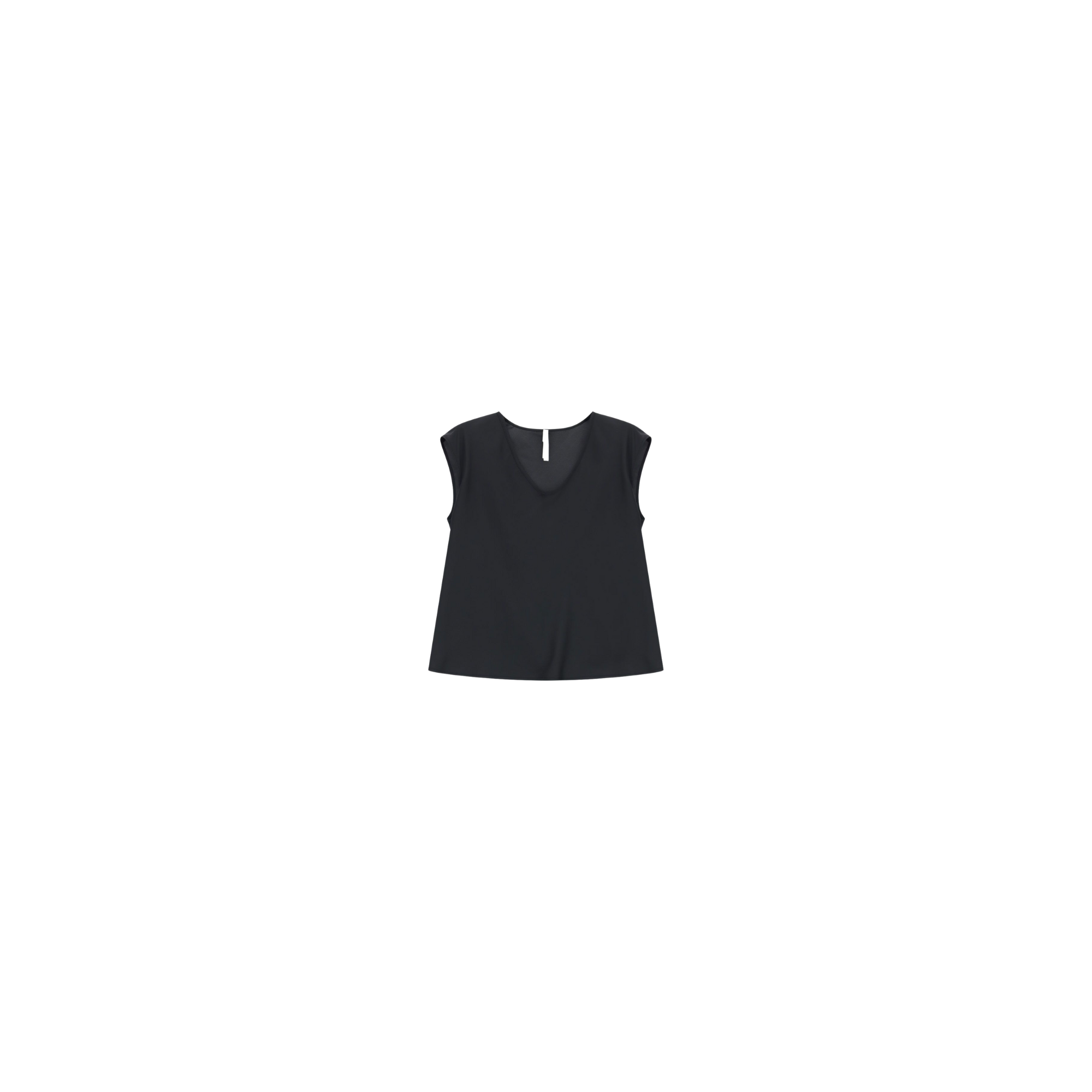 Imperial Top ampio scollo a v senza maniche Nero