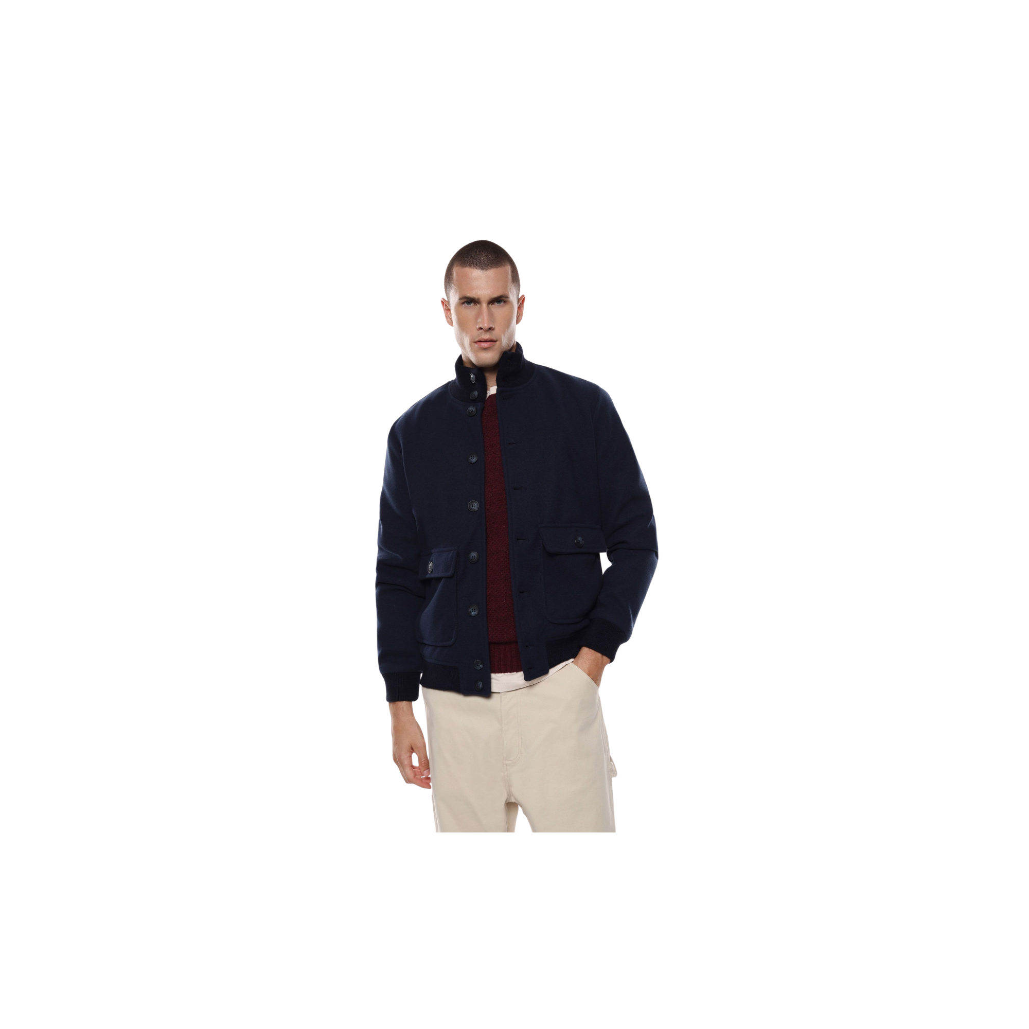 Imperial Giacca bomber con bottoni Blu