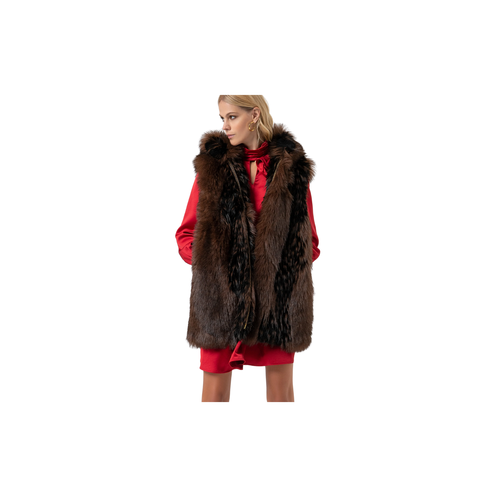 Fracomina Smanicato regular lungo  Marrone
