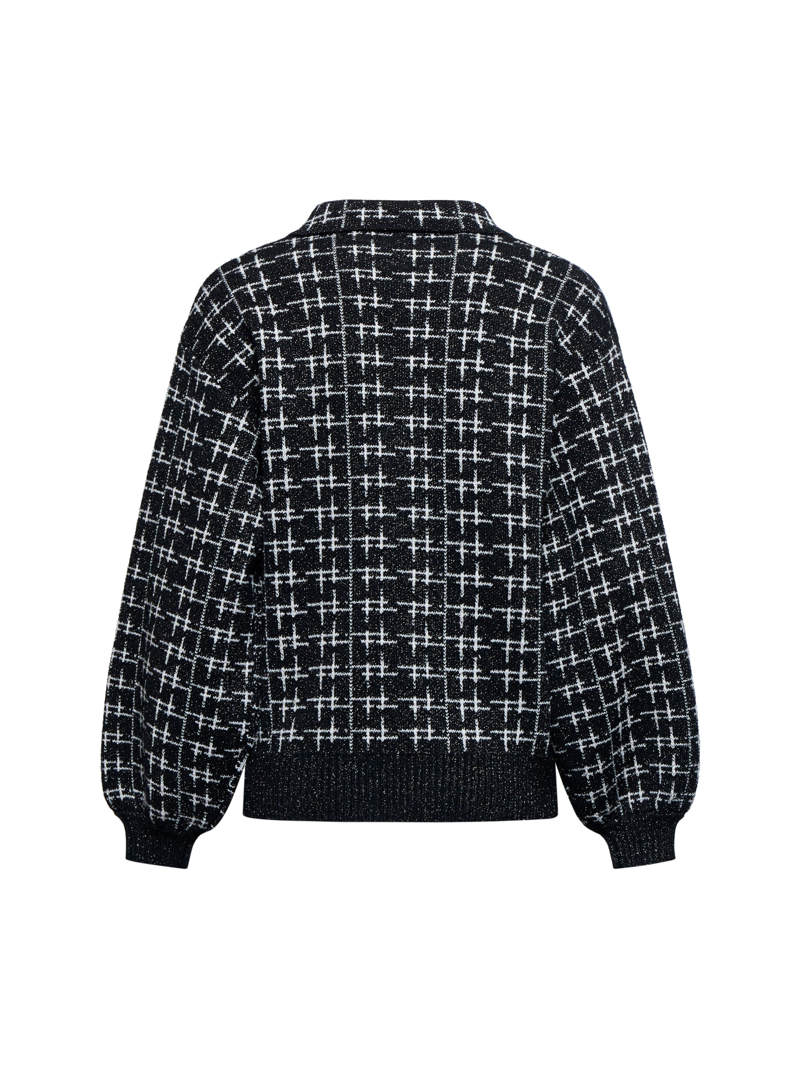 Silvian Heach Cardigan BLACK-WHITE