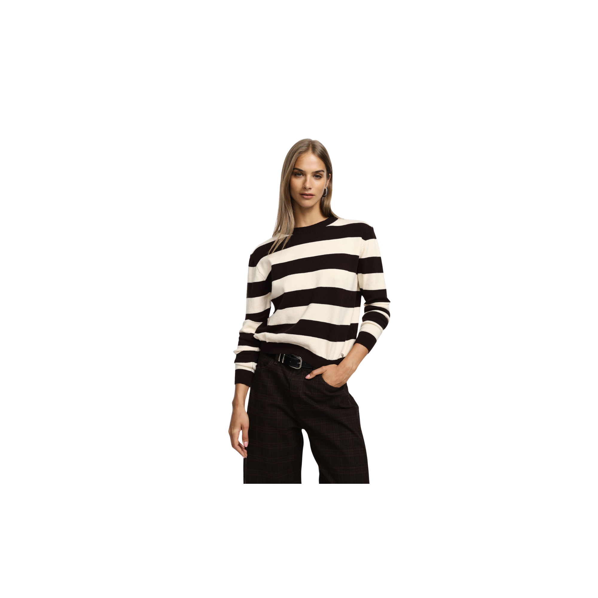Please Pullover a righe con maniche lunghe 1531
