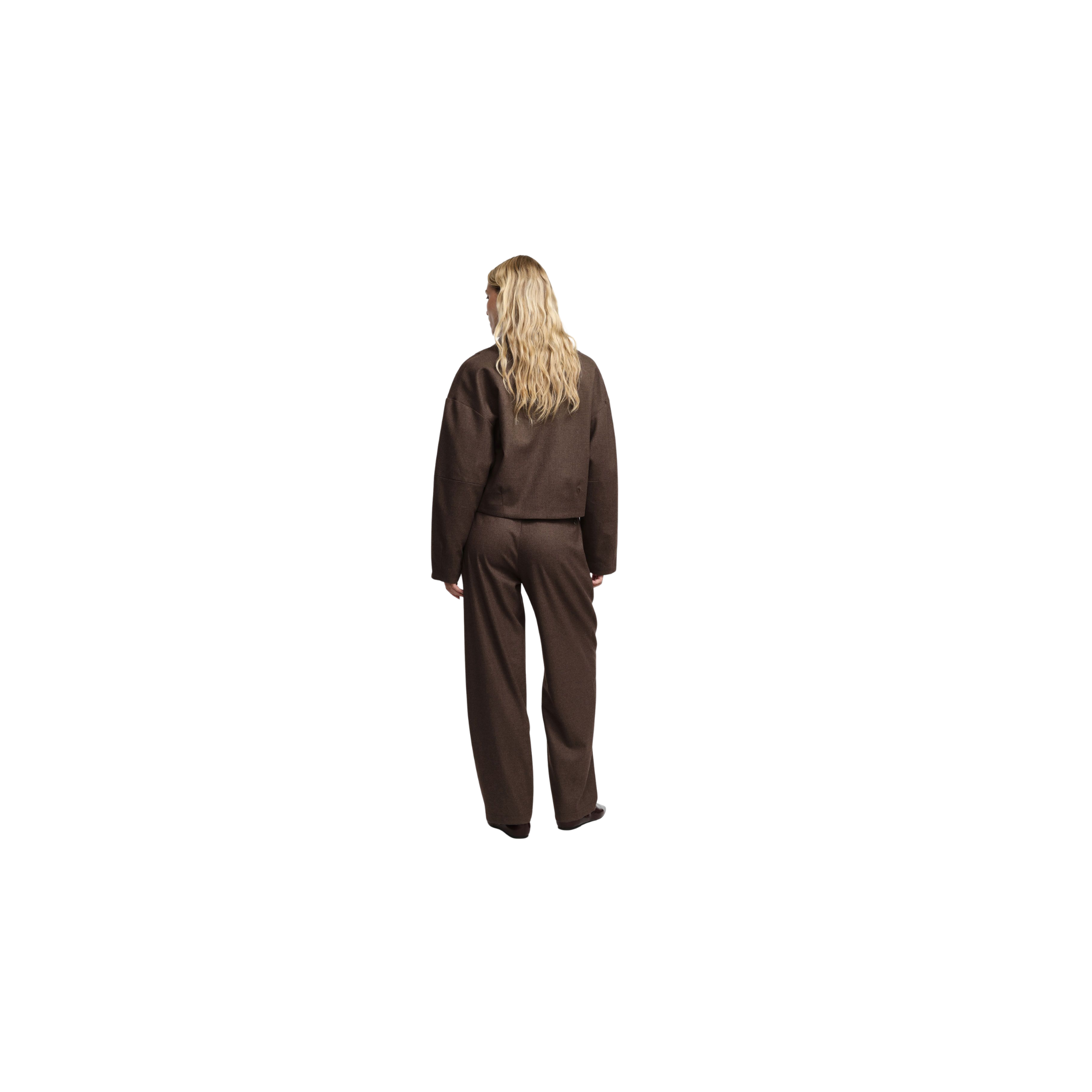 Please Pantaloni ampi a vita alta Marrone