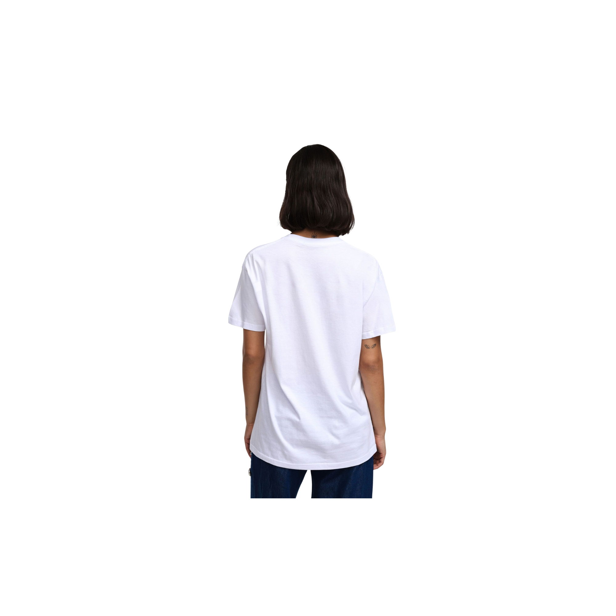 Please T-shirt stampa pop grafica con girocollo 1100