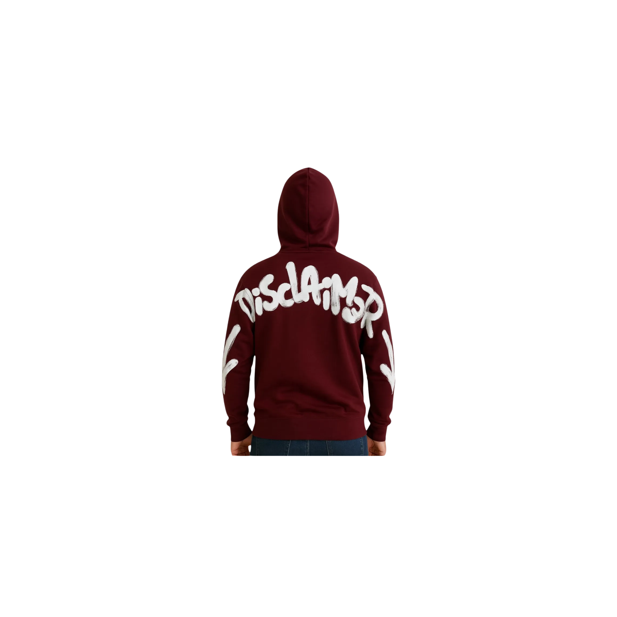 Discalimer Felpa zip cappuccio BORDEAUX