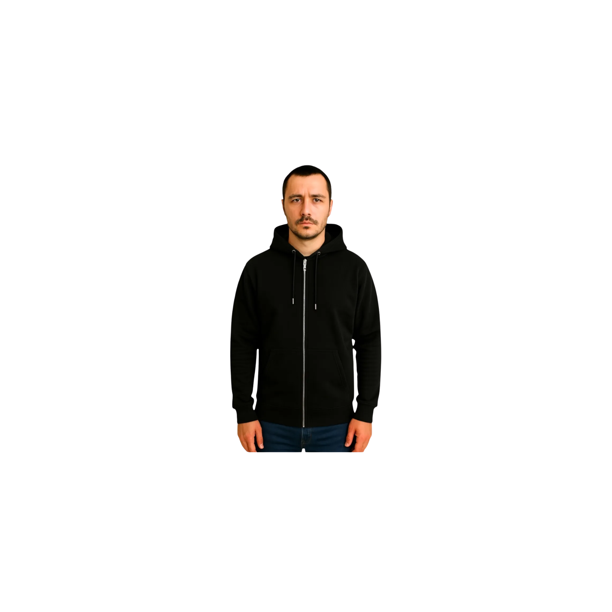 Discalimer Felpa zip cappuccio NERO