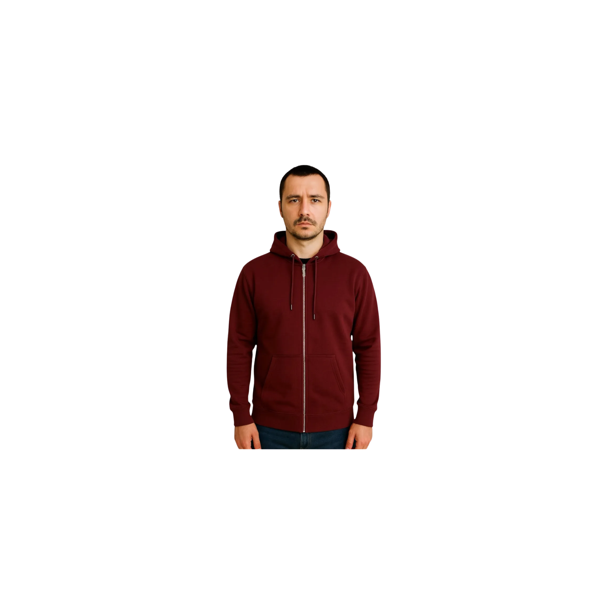 Discalimer Felpa zip cappuccio BORDEAUX