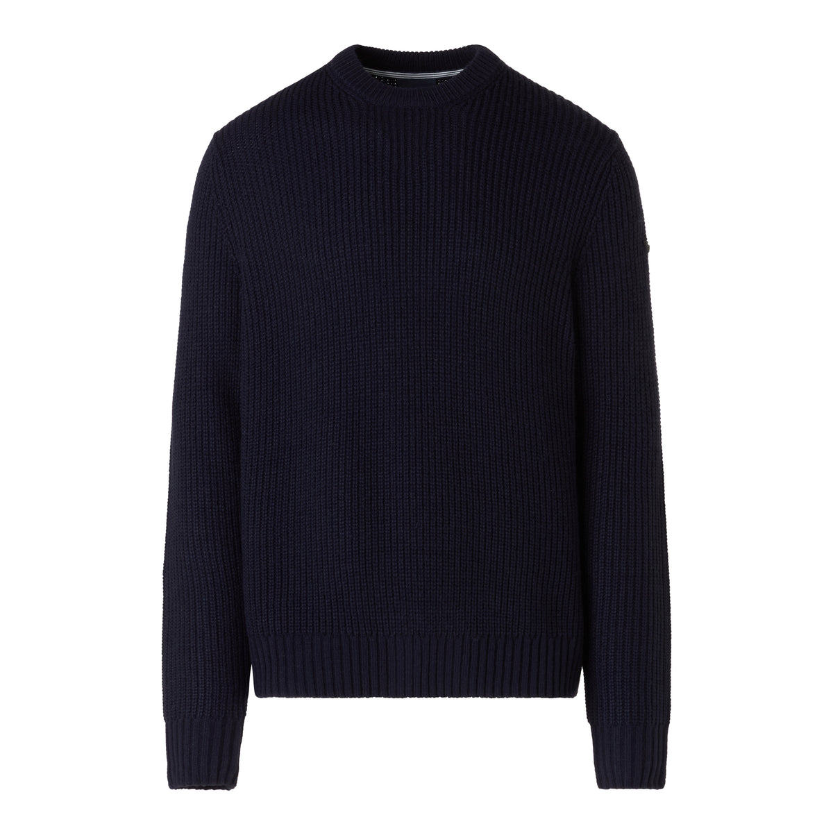 Armata di Mare Maglione Girocollo a Coste Colore Blu Navy
