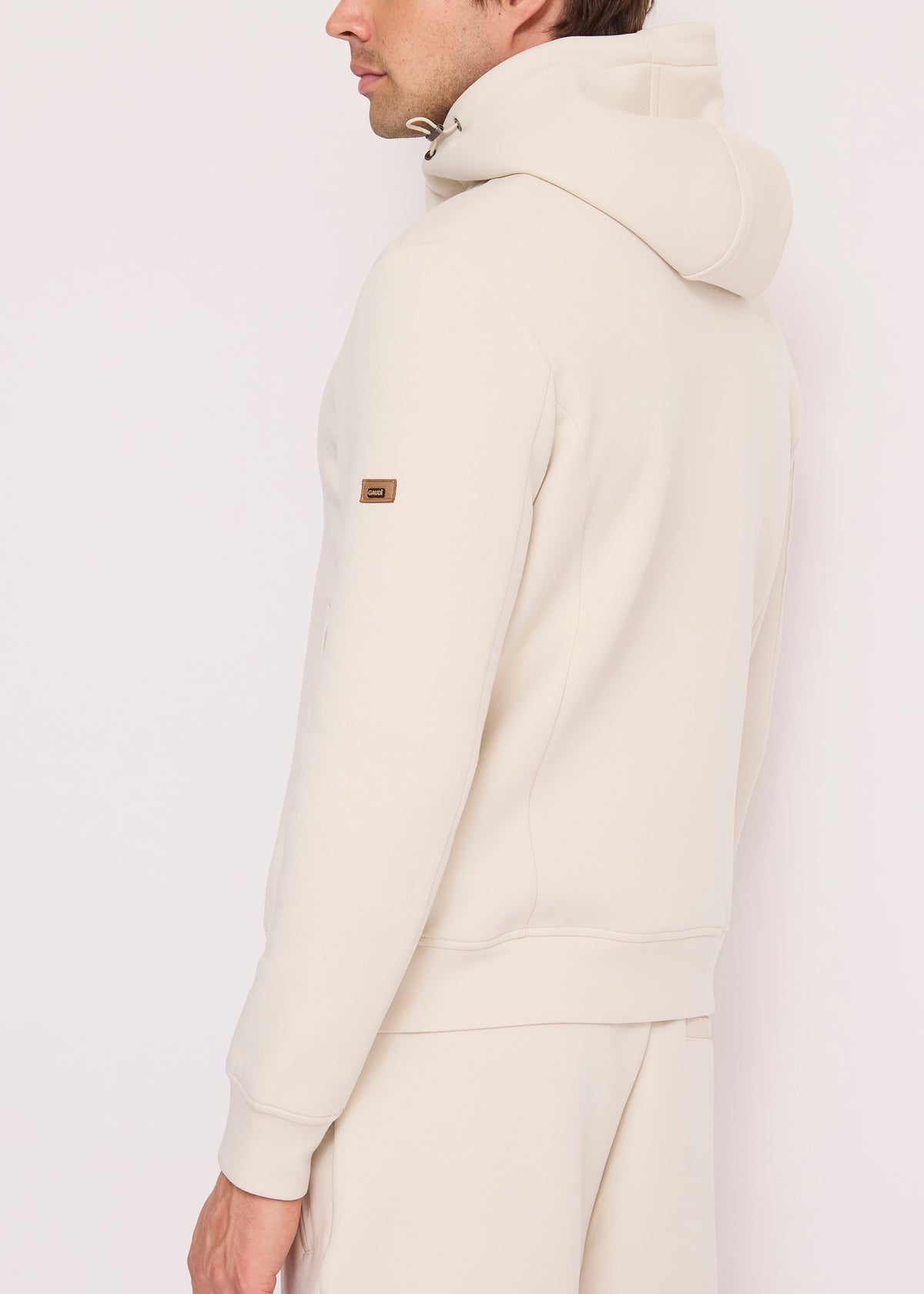 Gaudì Felpa con Cappuccio e Zip Bianco Panna