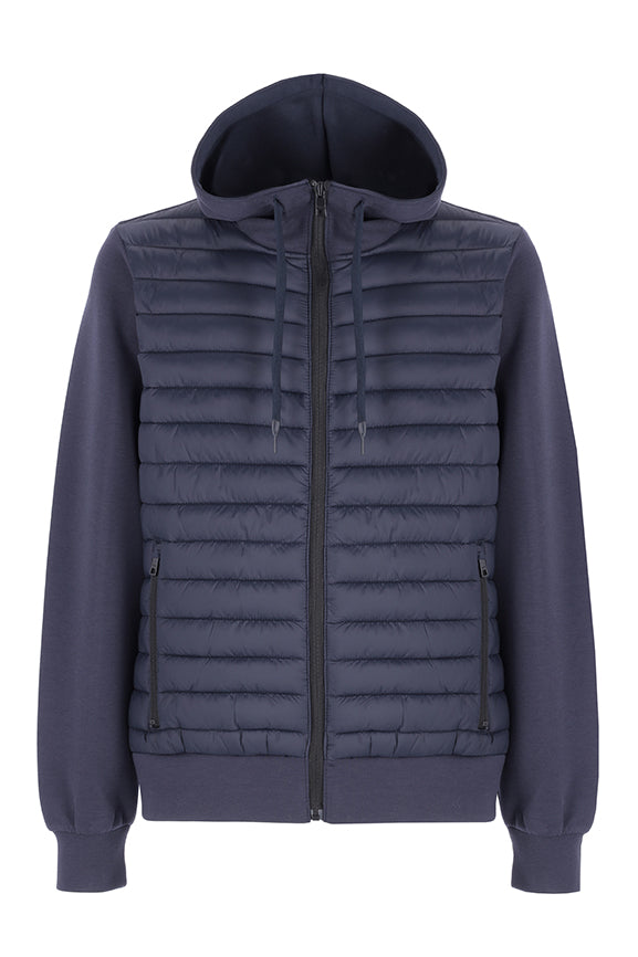 Armata di Mare Giacca Ibrida Imbottita con Cappuccio Colore Blu Navy