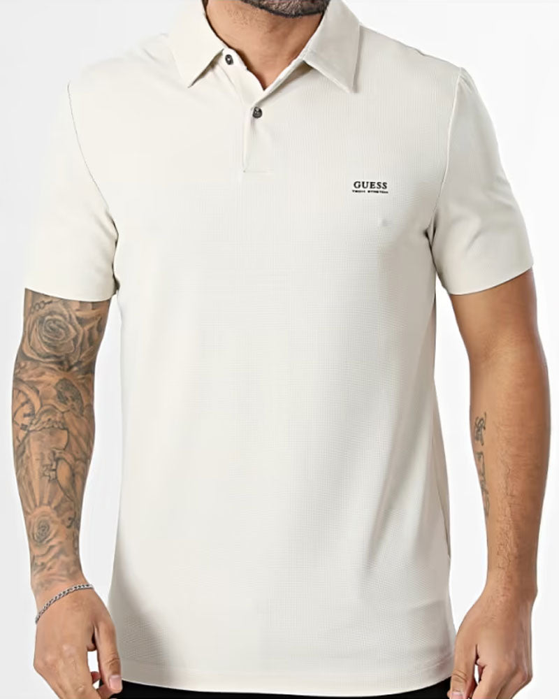 Guess Polo Manica Corta Colore Beige