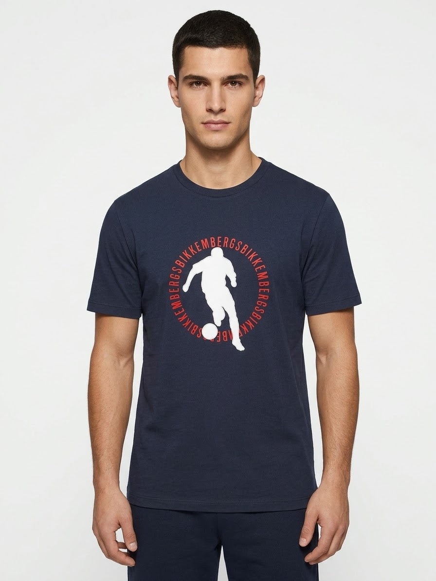 Bikkembergs T-Shirt Colore Blu Con Logo