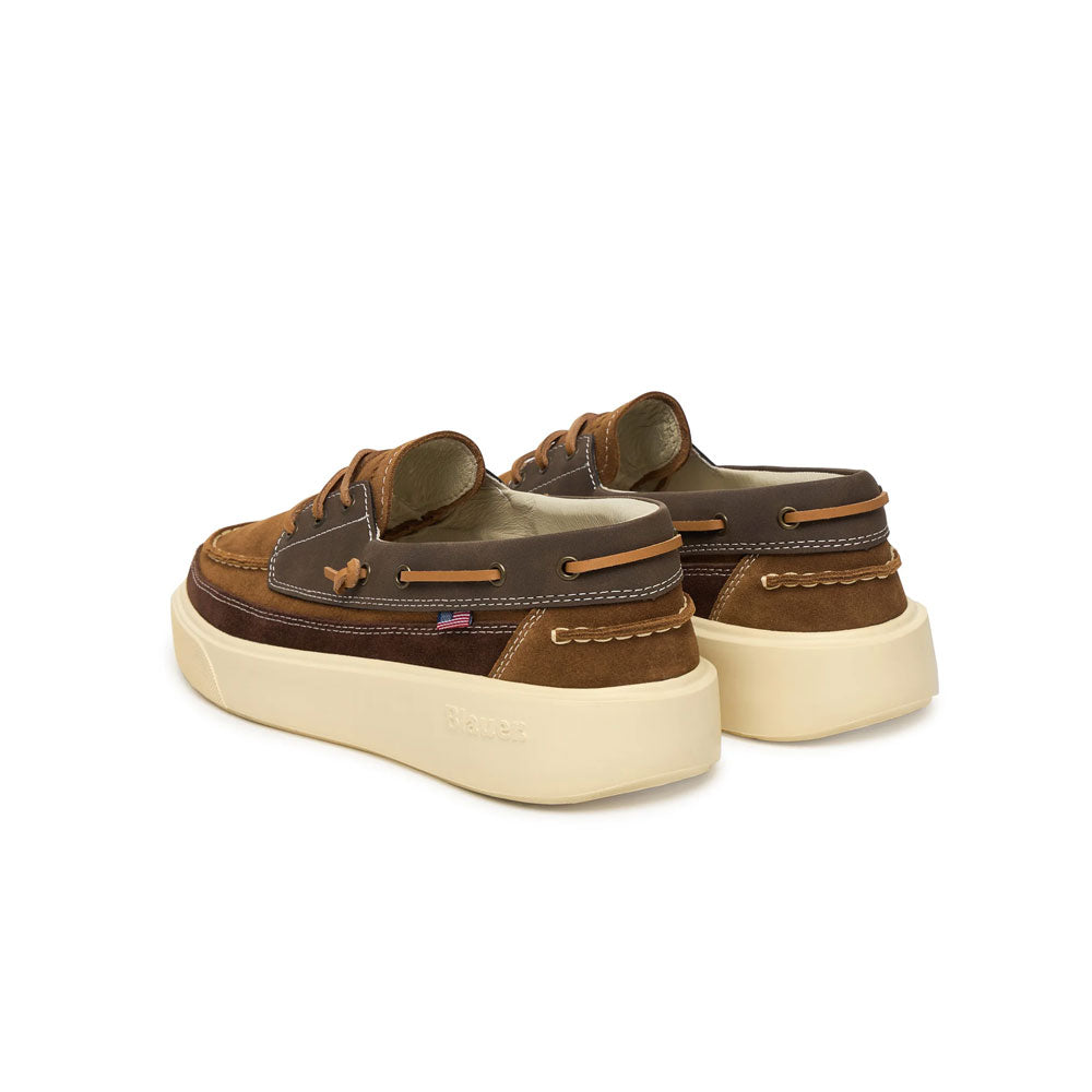 Blauer Mocassini in Camoscio Colore Marrone Scuro