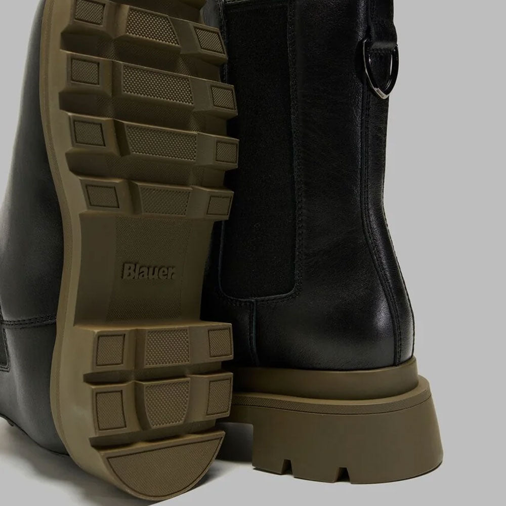 Blauer Stivaletto Chelsea in Pelle da Donna Colore Nero 5